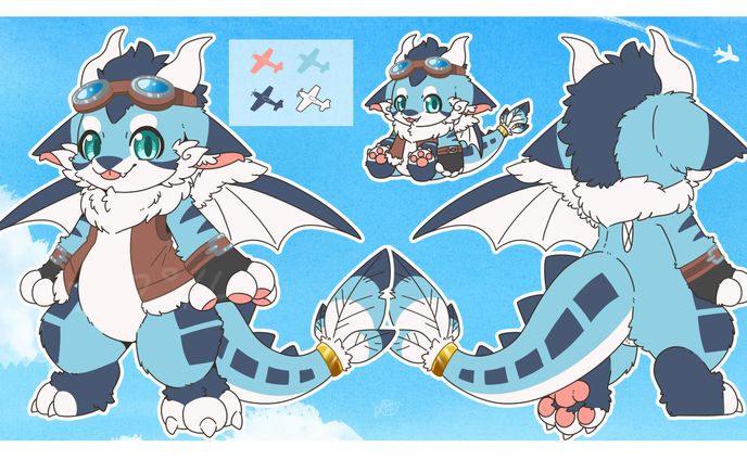 ドラゴン、空、飛行機