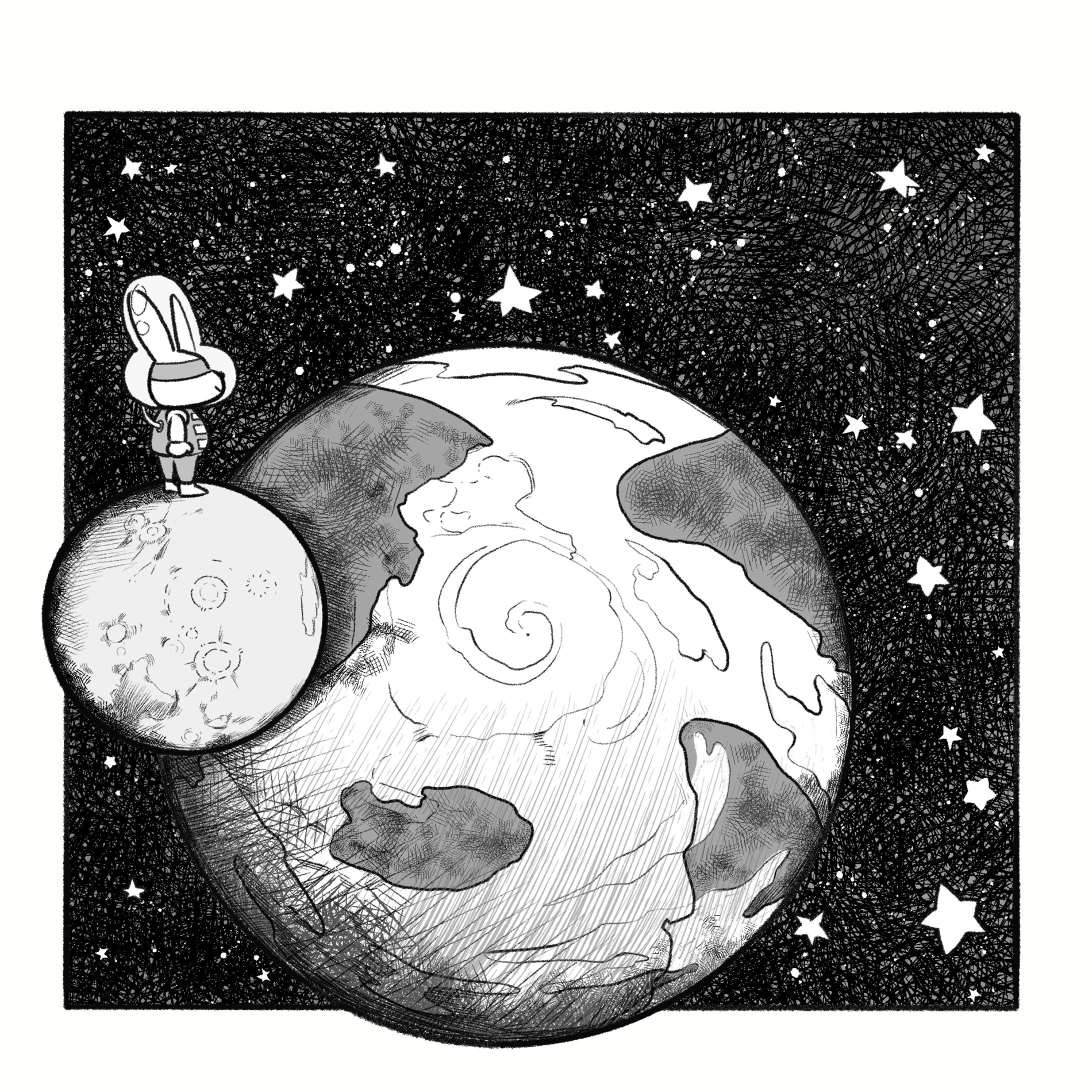 月とうさぎの地球観察-1