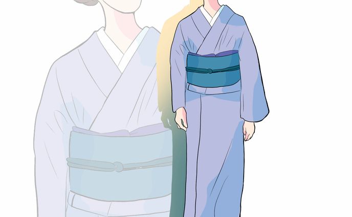 着物、1枚イラスト