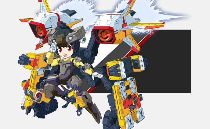 【フォトショップ／シェイプパス・パス作品サンプル】デスクトップアーミー第一回イラコン投稿作品