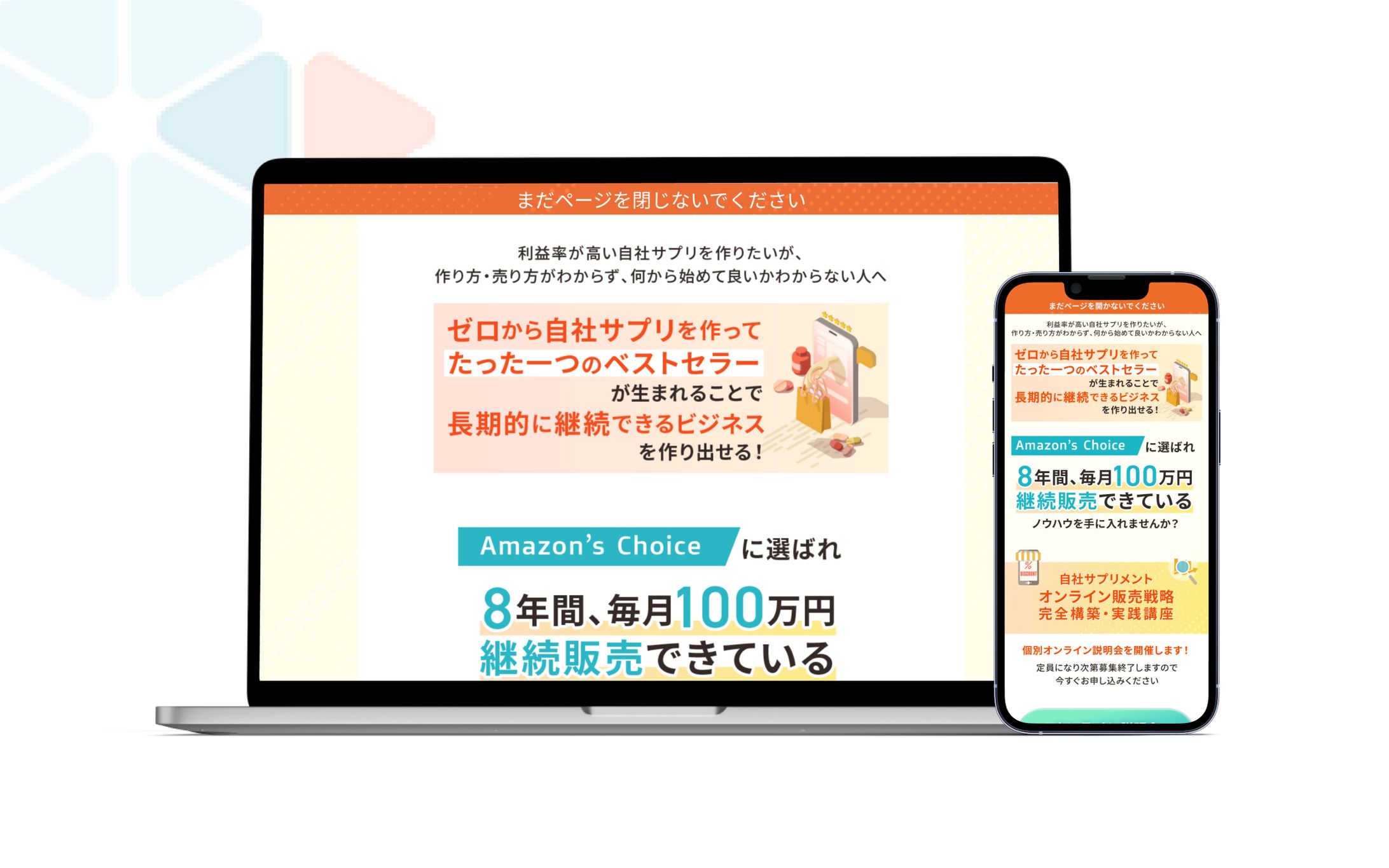 メイクサプリさま　個別相談お申し込みLP制作-1