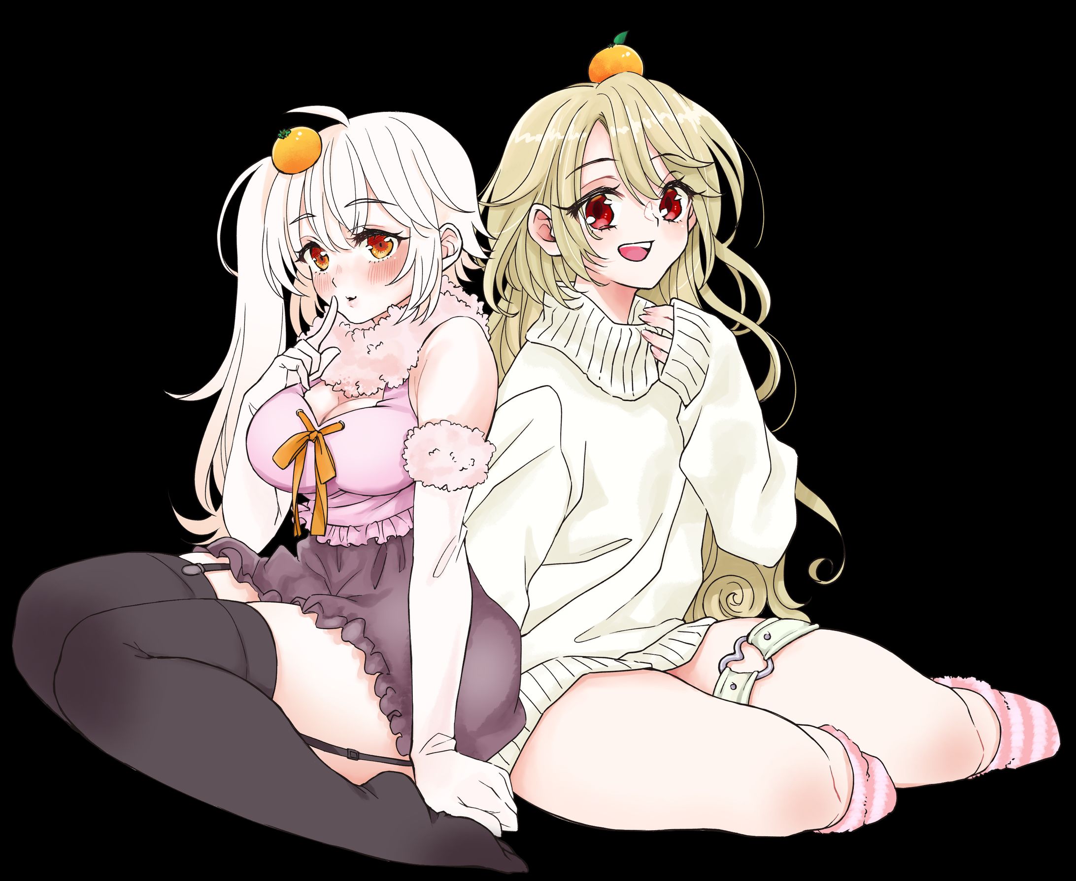 【ファンアート】企画配信用立ち絵イラスト｜こたみかちゃん、みかのくん/2021.11.16-1