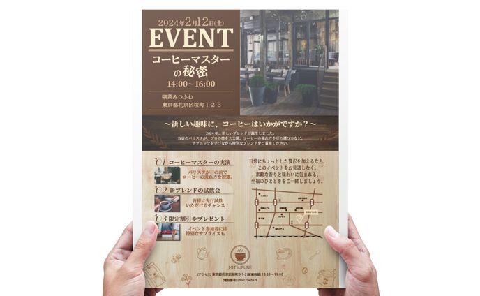 カフェイベントチラシ