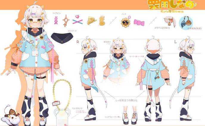 25 0421_栗雨しなの様 Vtuber新衣装の作画