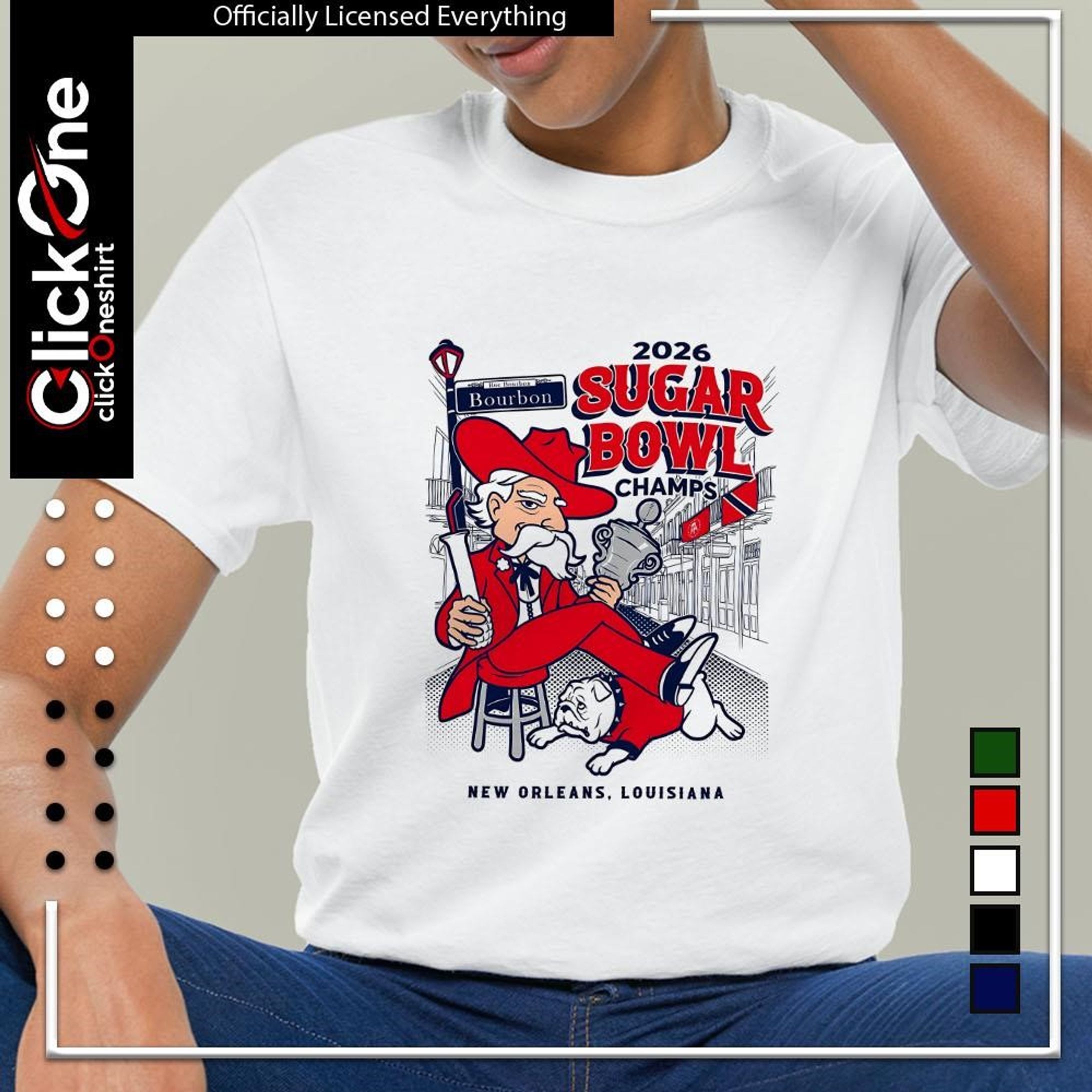 Ole Miss Rebels vs Georgia Bulldogs – 2026 Sugar Bowl Champs Shirt-1