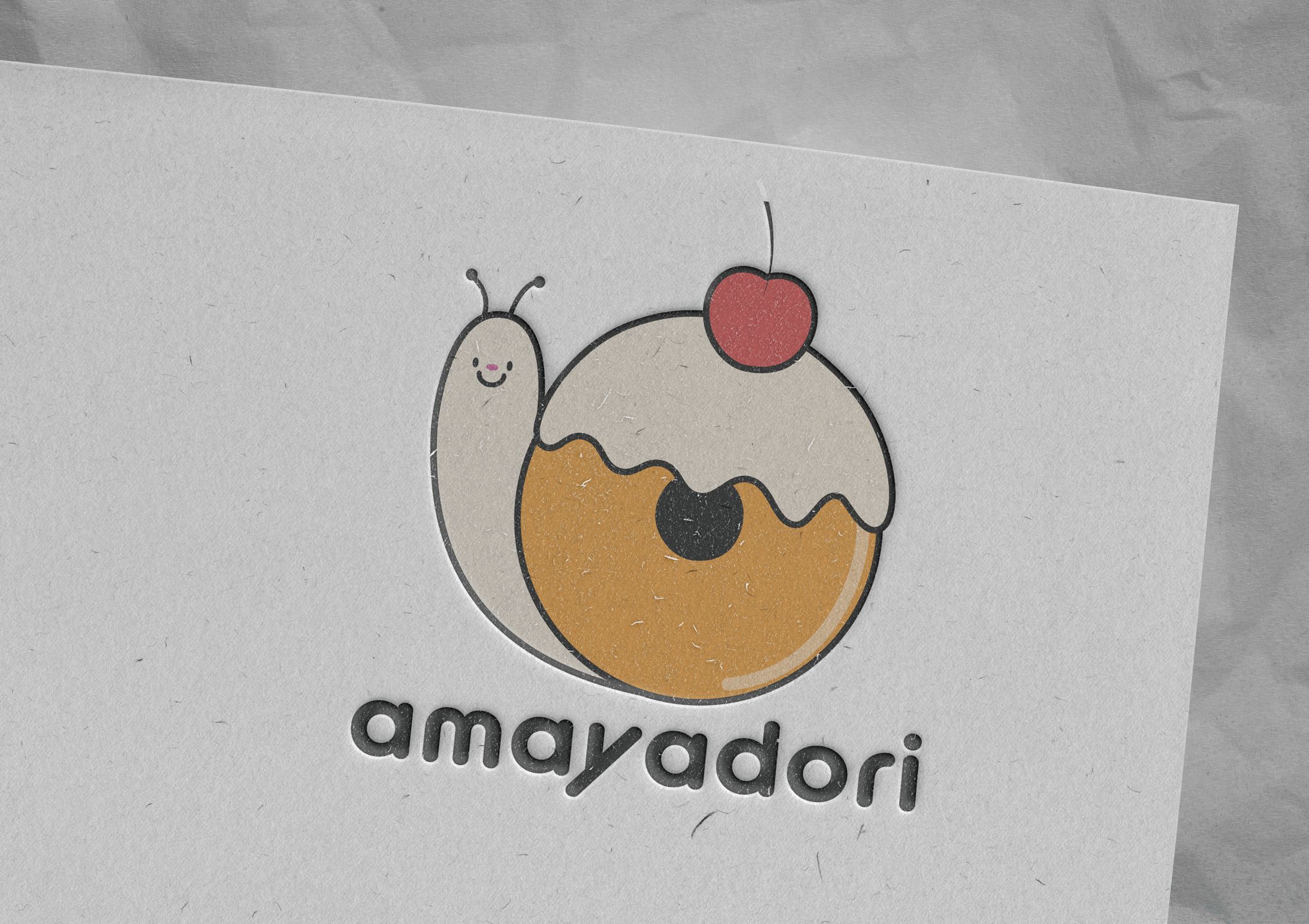 ロゴ自主制作 「amayadori」-1
