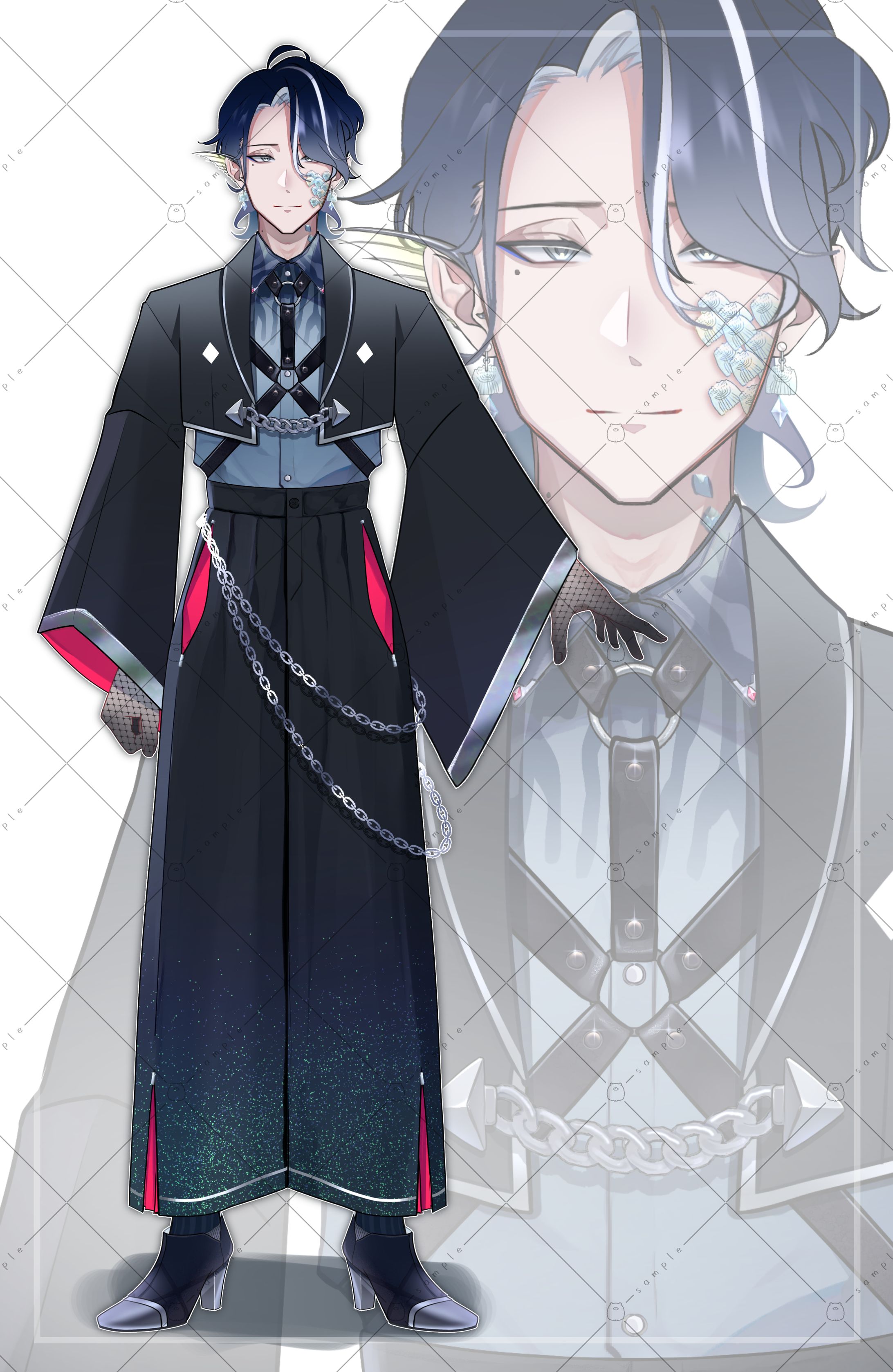 Vtuberデザイン、レイヤー分け-1