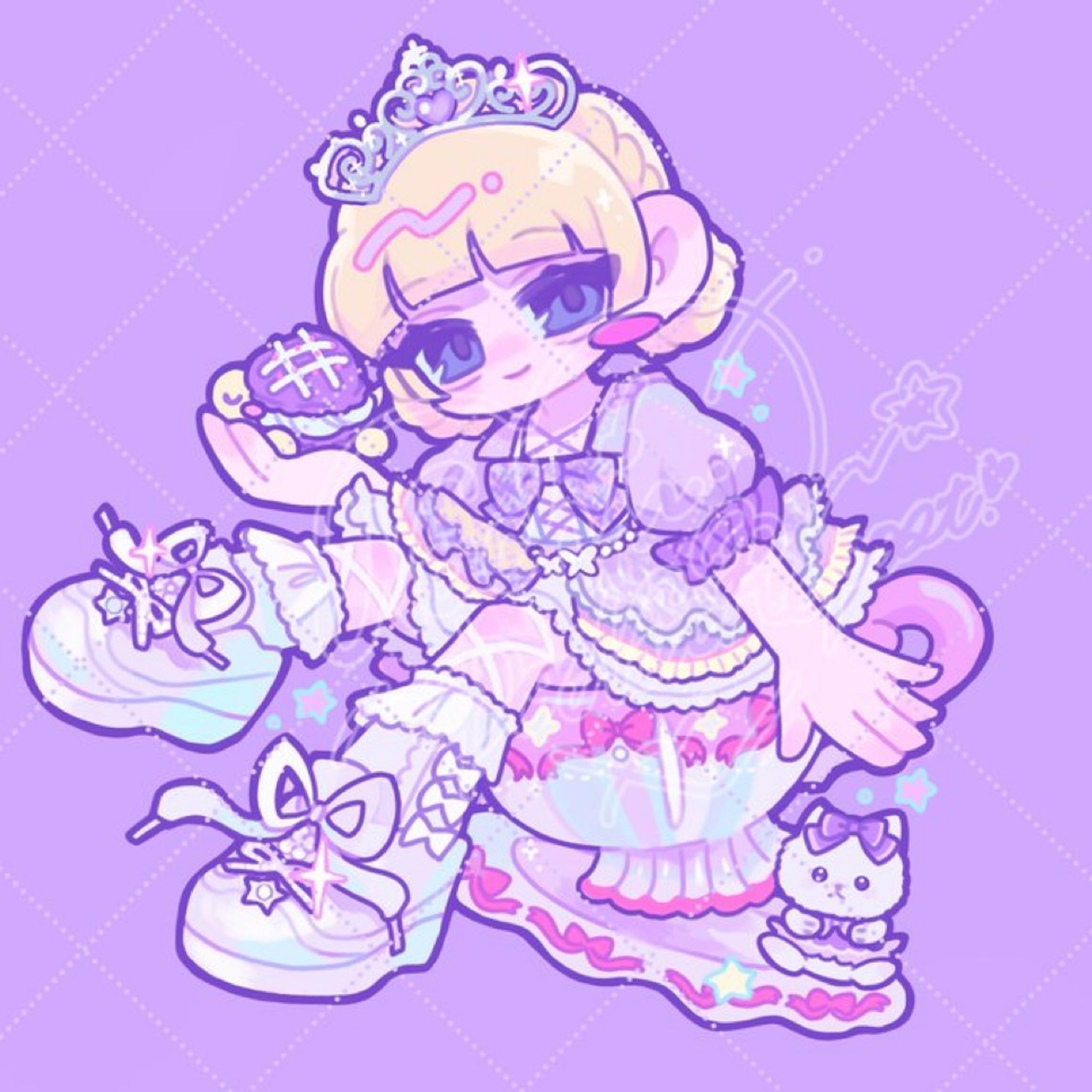 【Works】wonder channel 騎咲うな様　生誕ライブ　アクキーイラスト-1