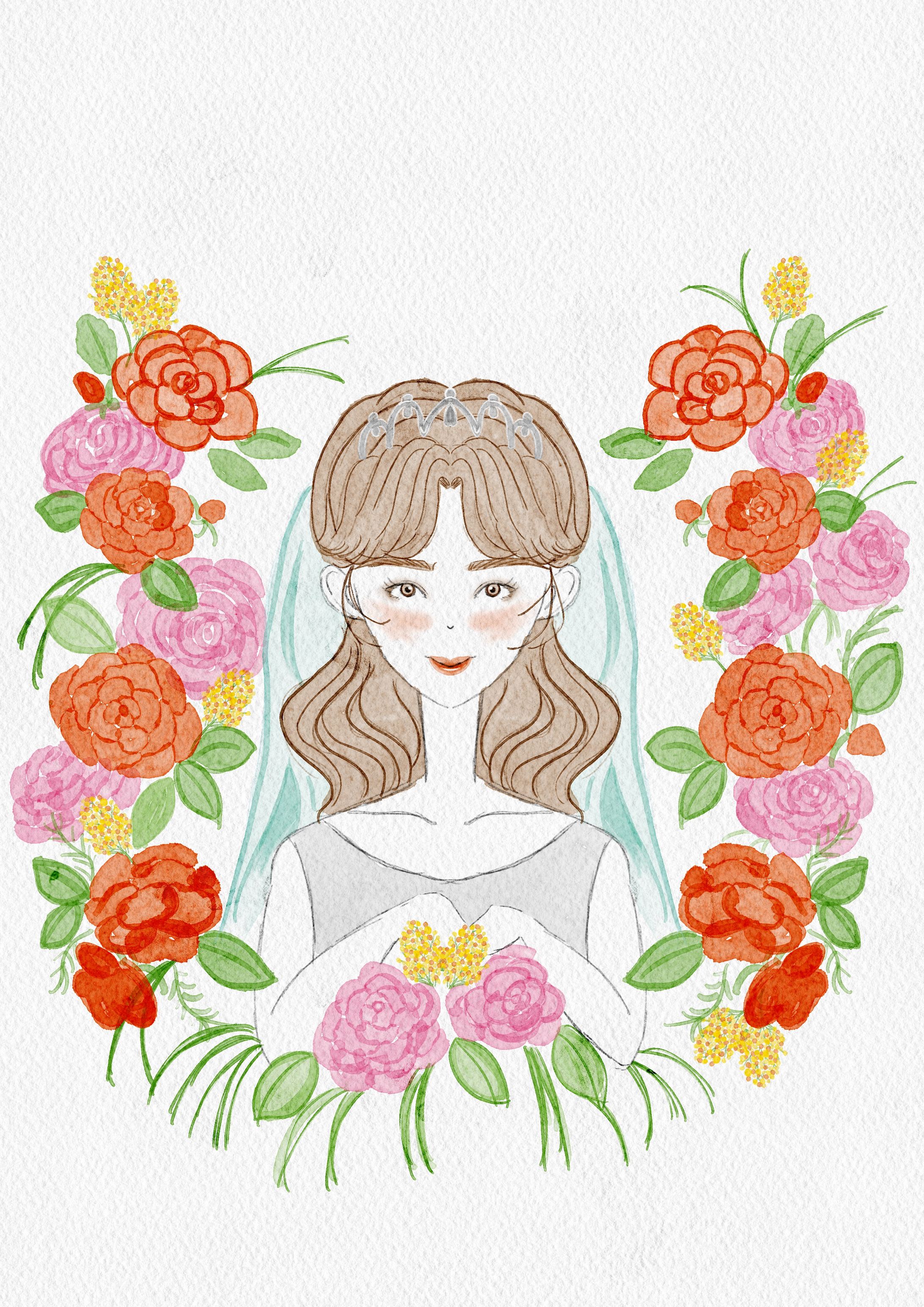 女性冊子にあう挿絵作り-1