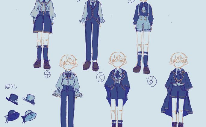 キャラクター衣装デザイン サンプル