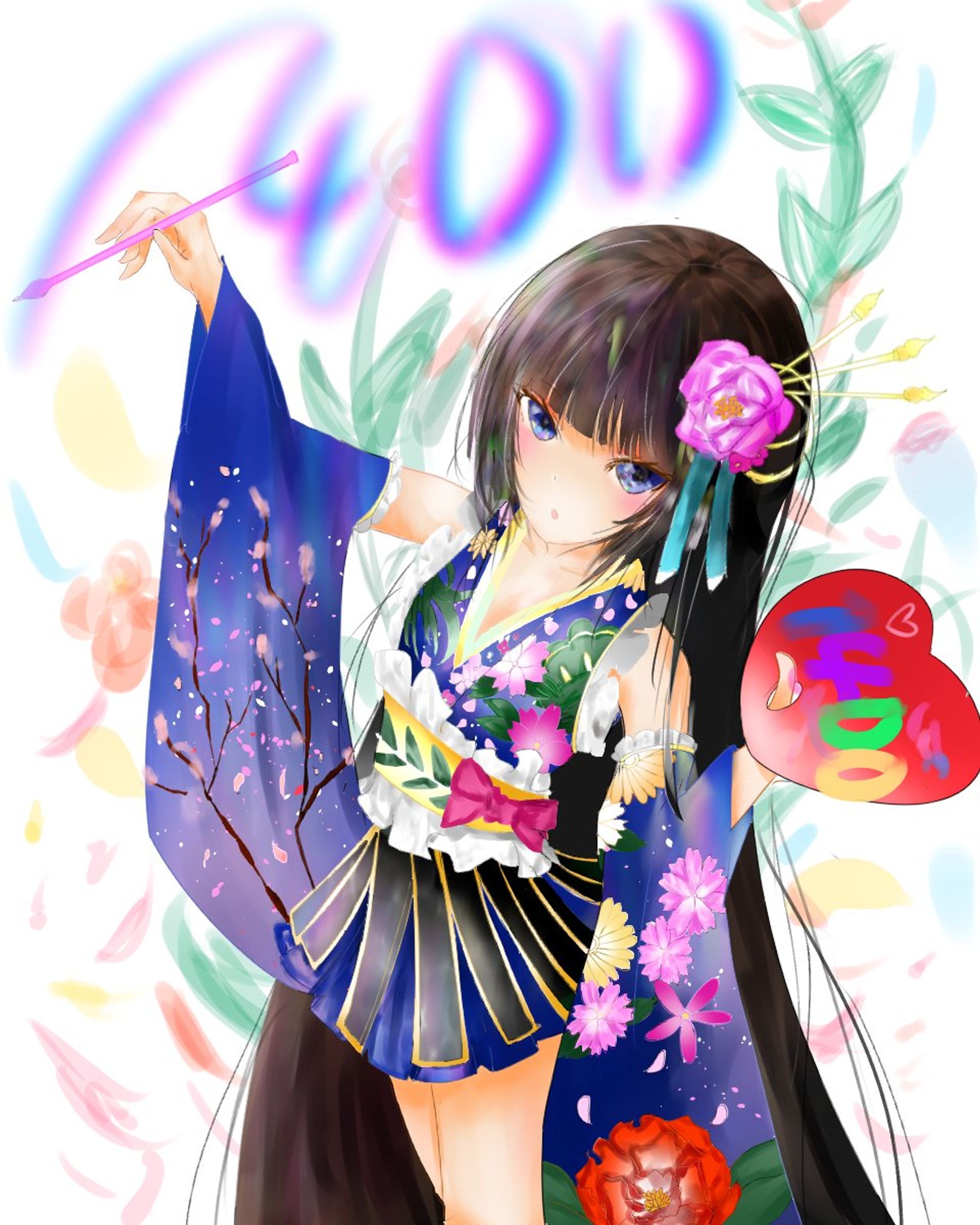 Twitterフォロワー1400人突破イラスト-1