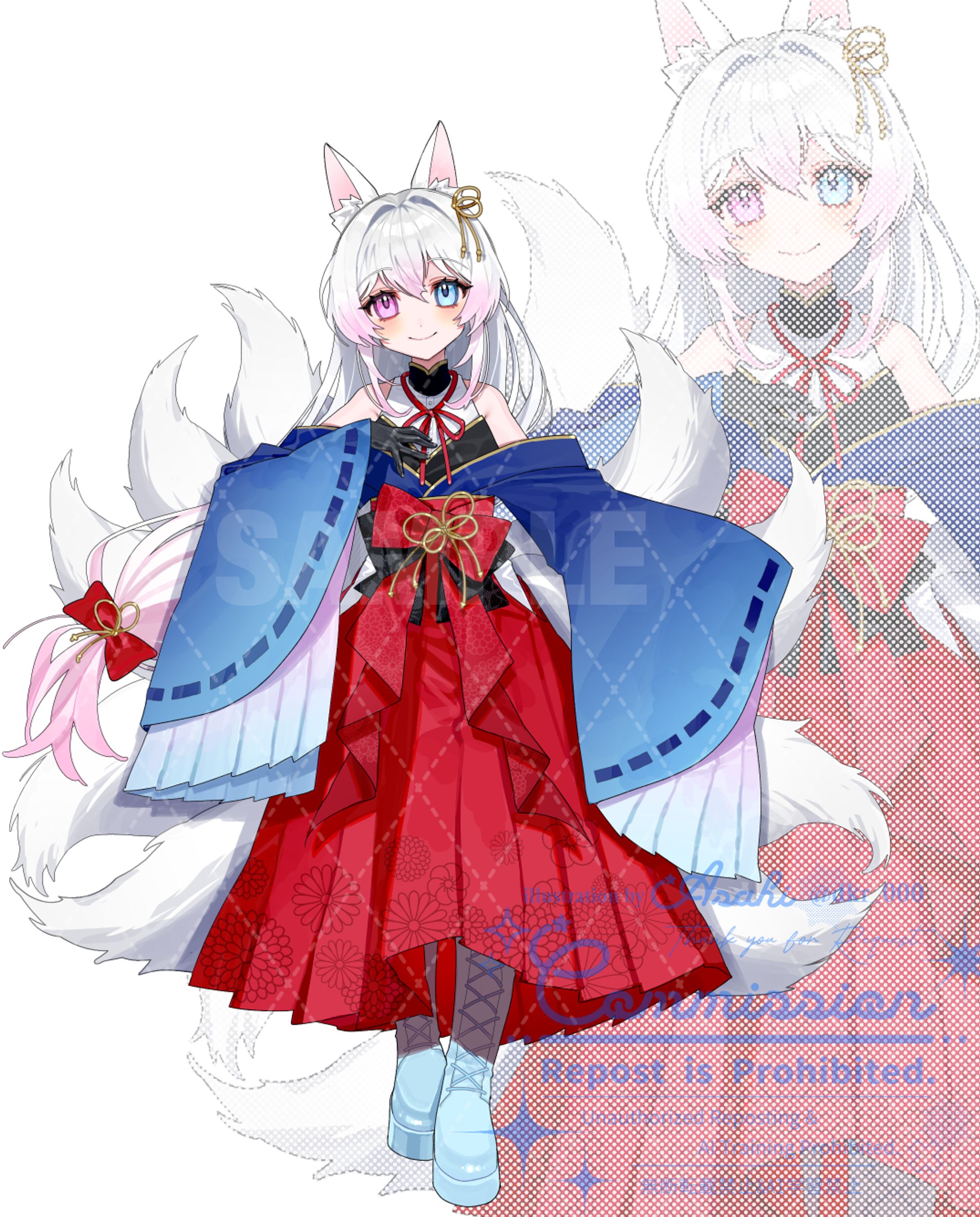 BUBBLE所属 つきよみ玉藻様 立ち絵-1