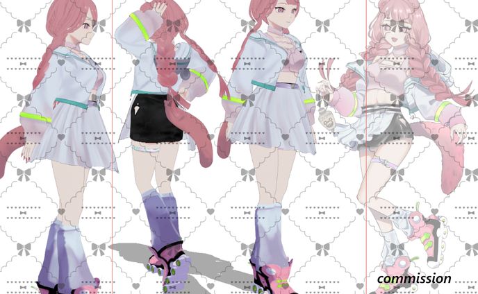 Vroidモデル依頼品+blender