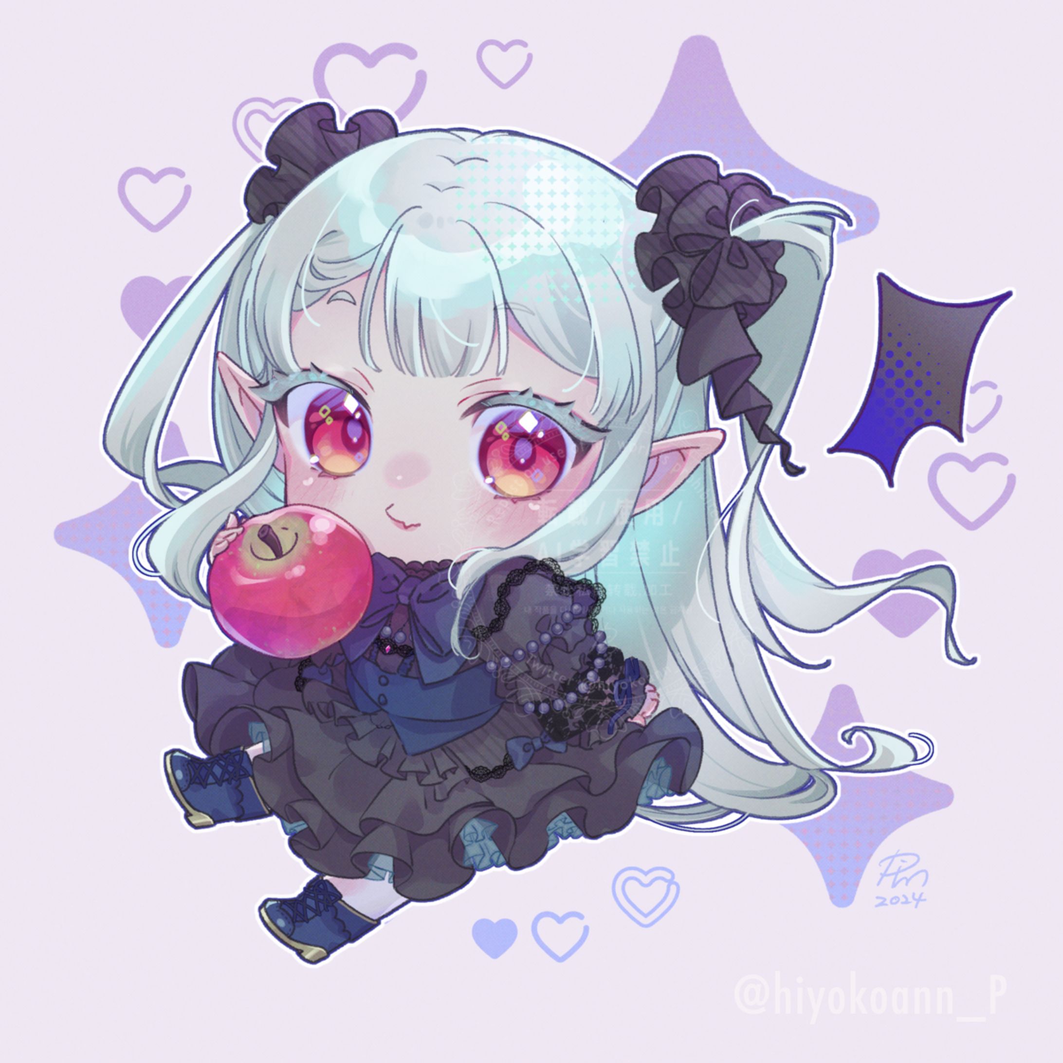 創作　オリジナル 手描きイラスト 【人形様】 一次創作、オリジナルイラスト】