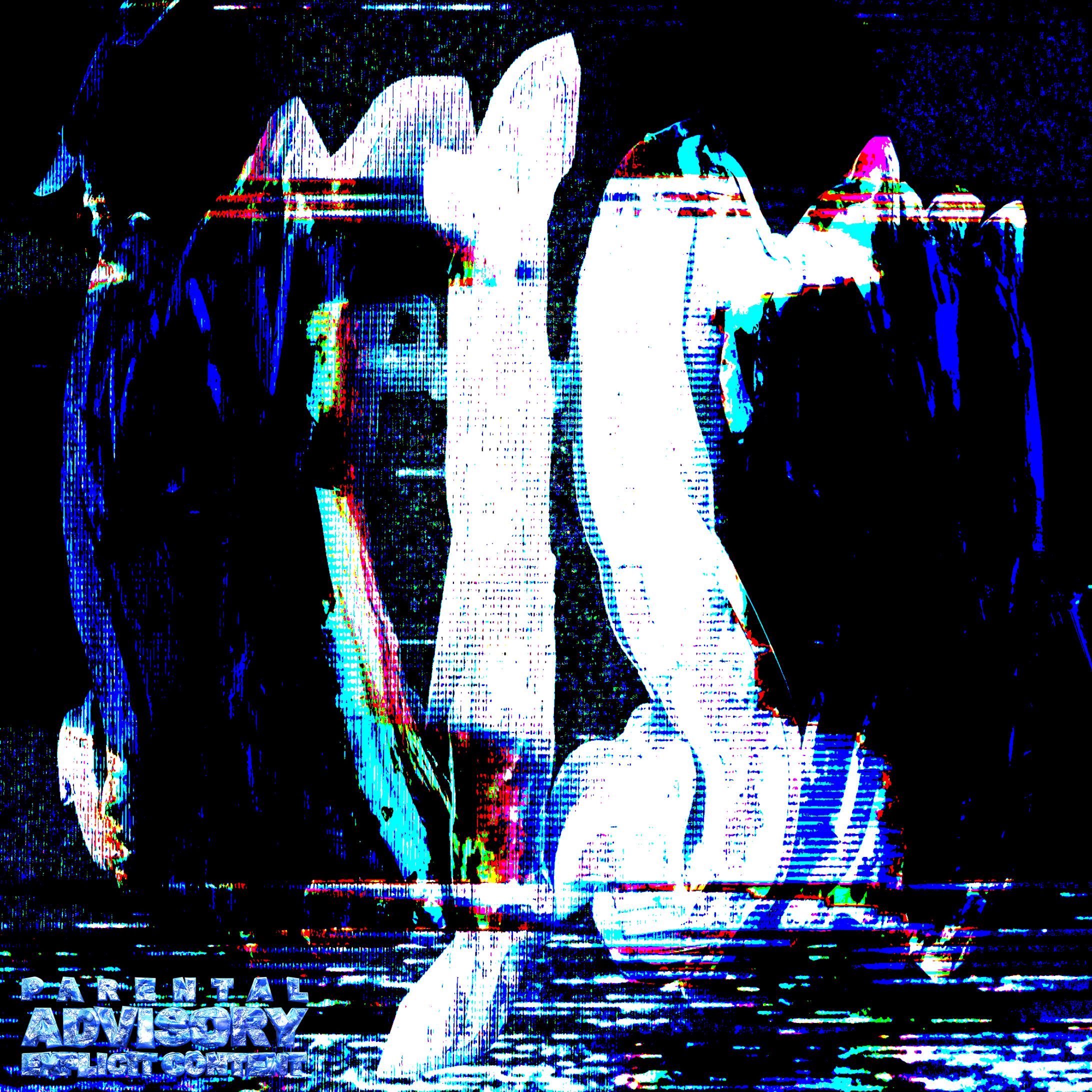 Blue glitch style 3D-1