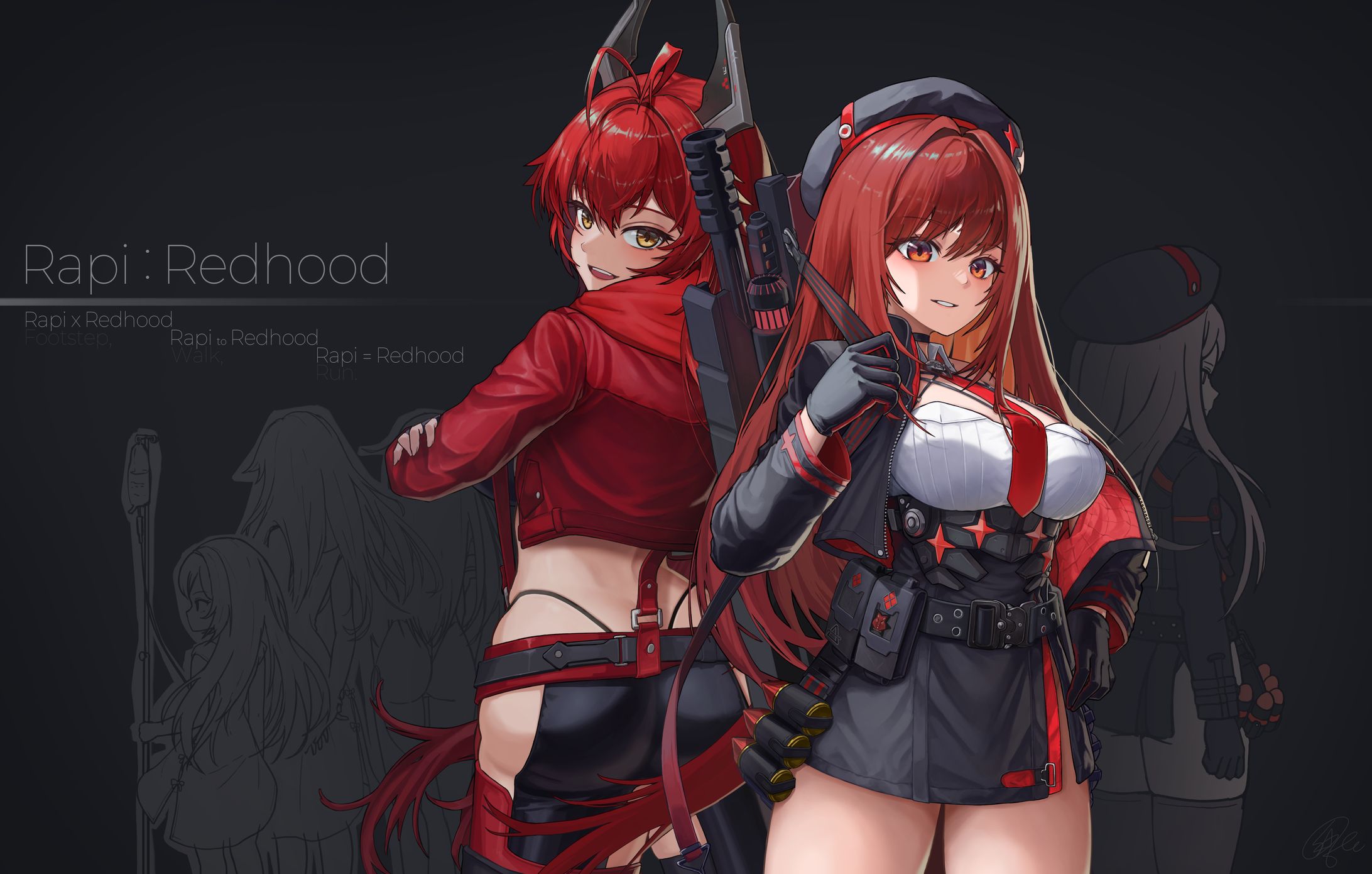 Nikke Fanart - Rapi N Redhood-1