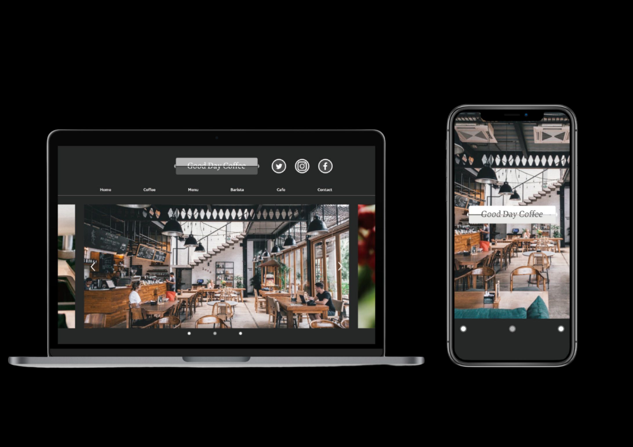 Logo/Web design - カフェ-1