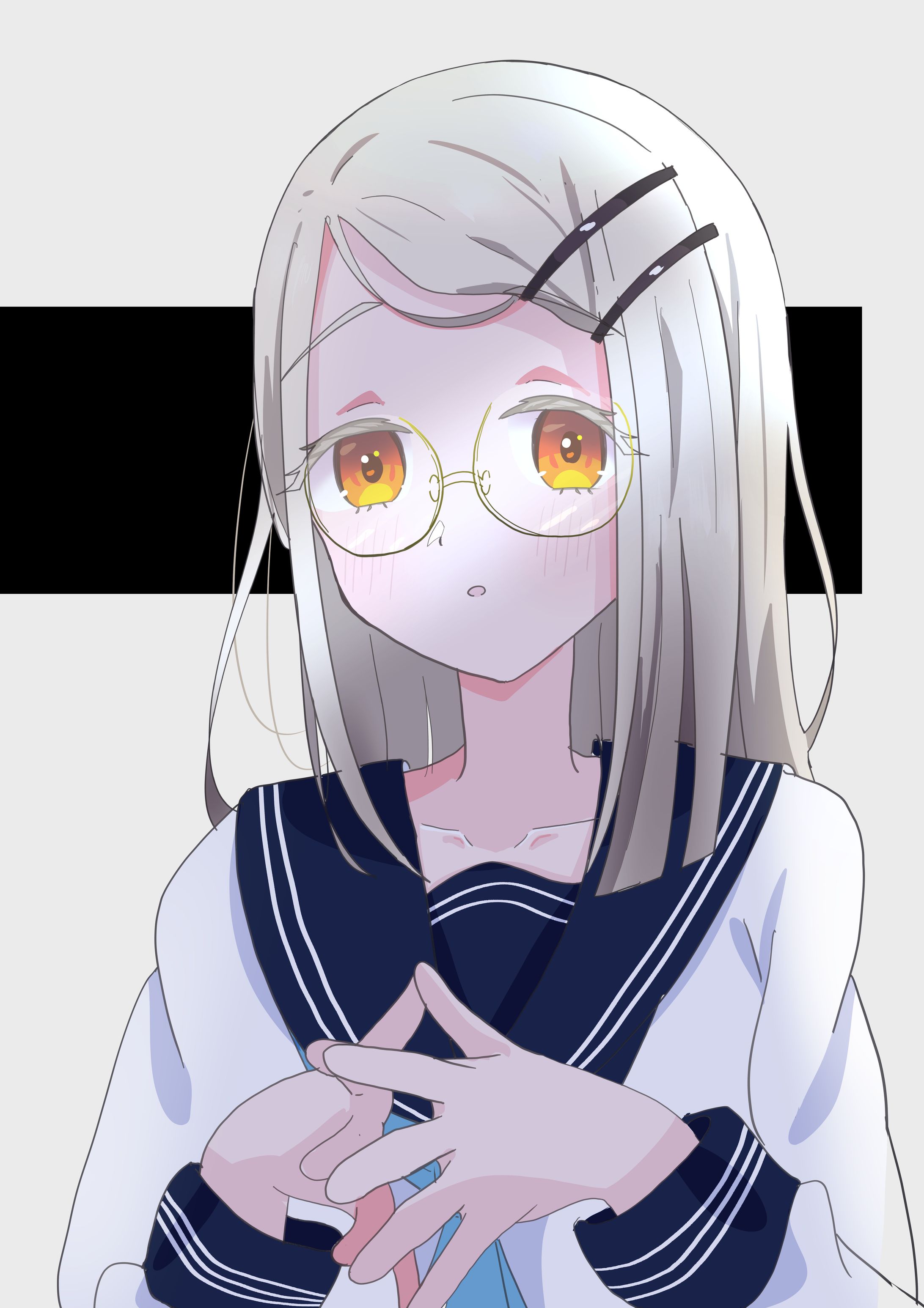 メガネセーラー服 (学マス 篠澤広)-1