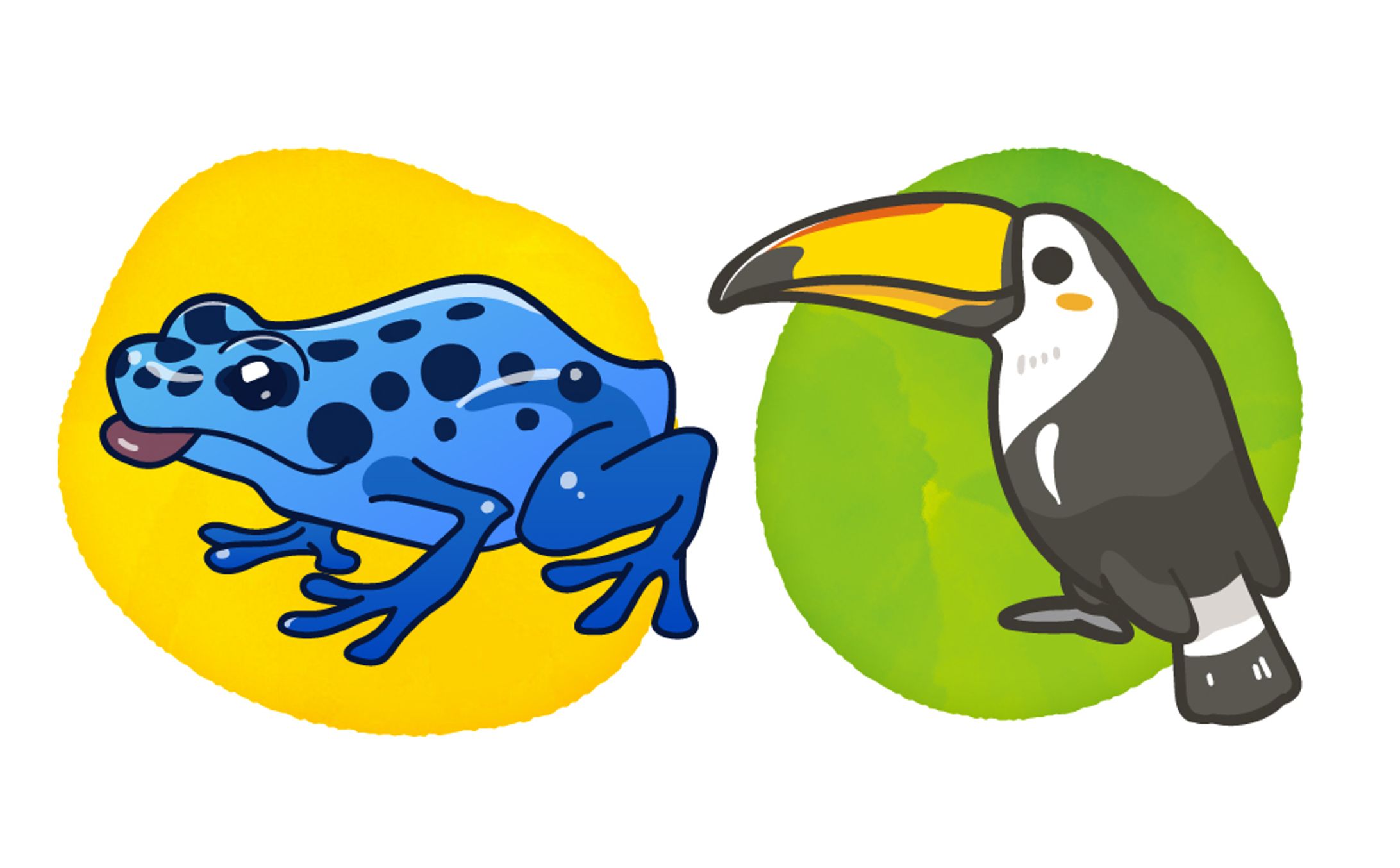 [サンプル]動物カットイラスト（ポップ系）-1