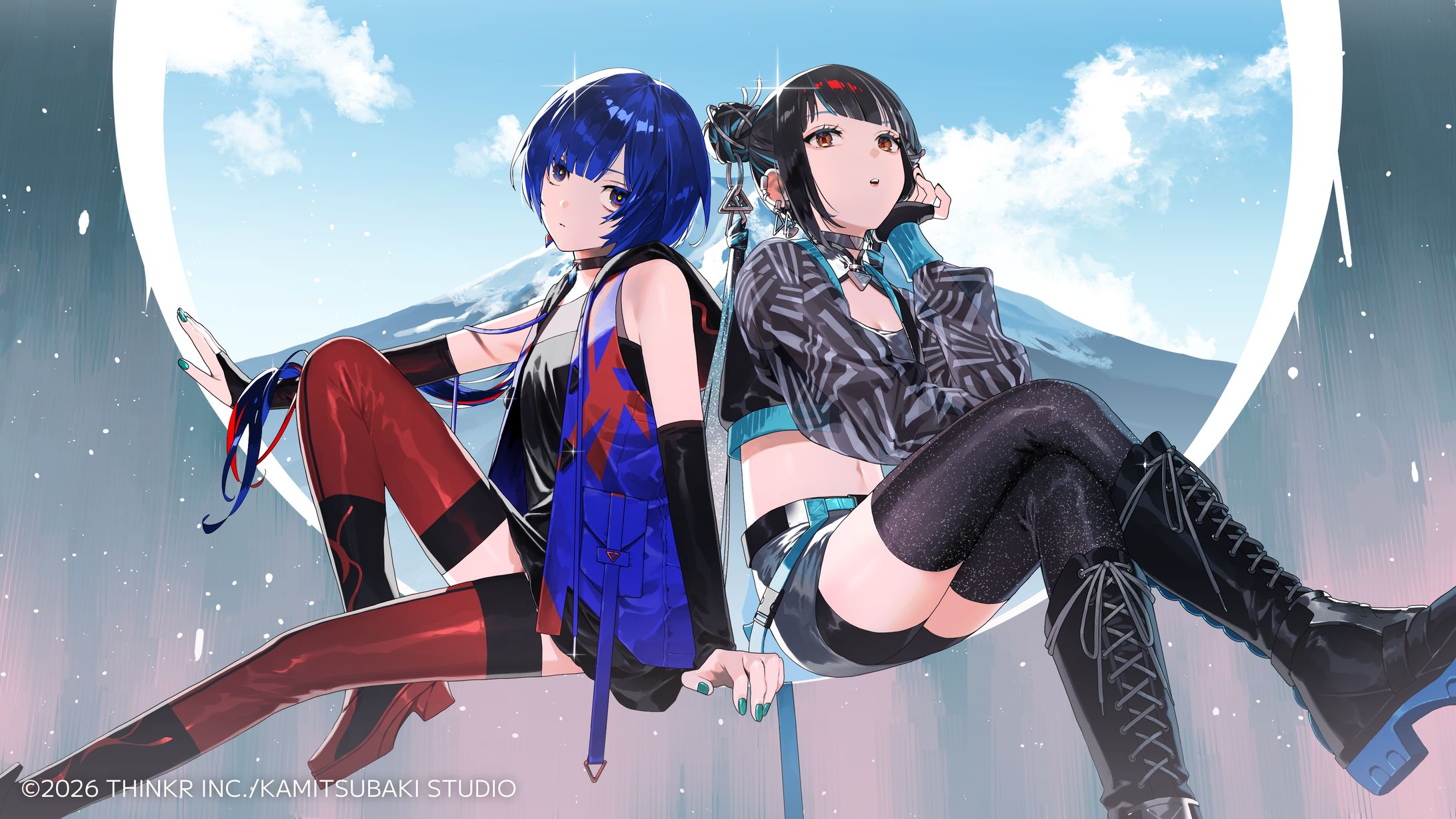 株式会社THINKR 理芽×春猿火 コラボカバーMV用イラスト-1