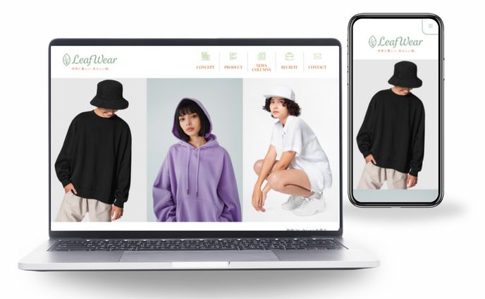 【コーポレートサイト】アパレル会社(PC/SP)