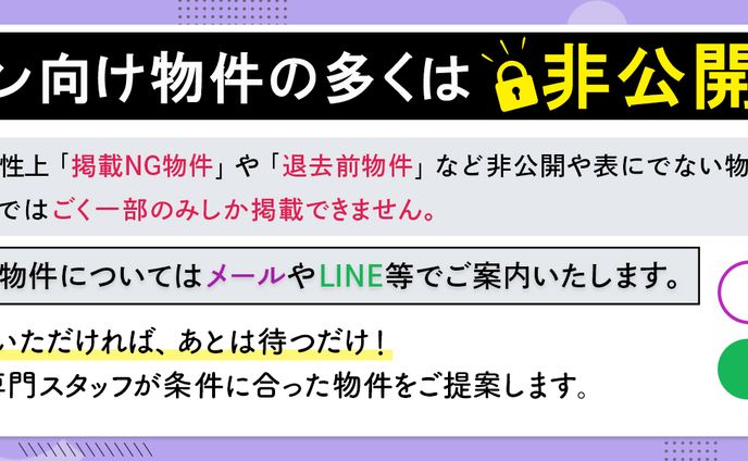 【ykatussmk様】非公開物件についてのご案内バナー（CTA)