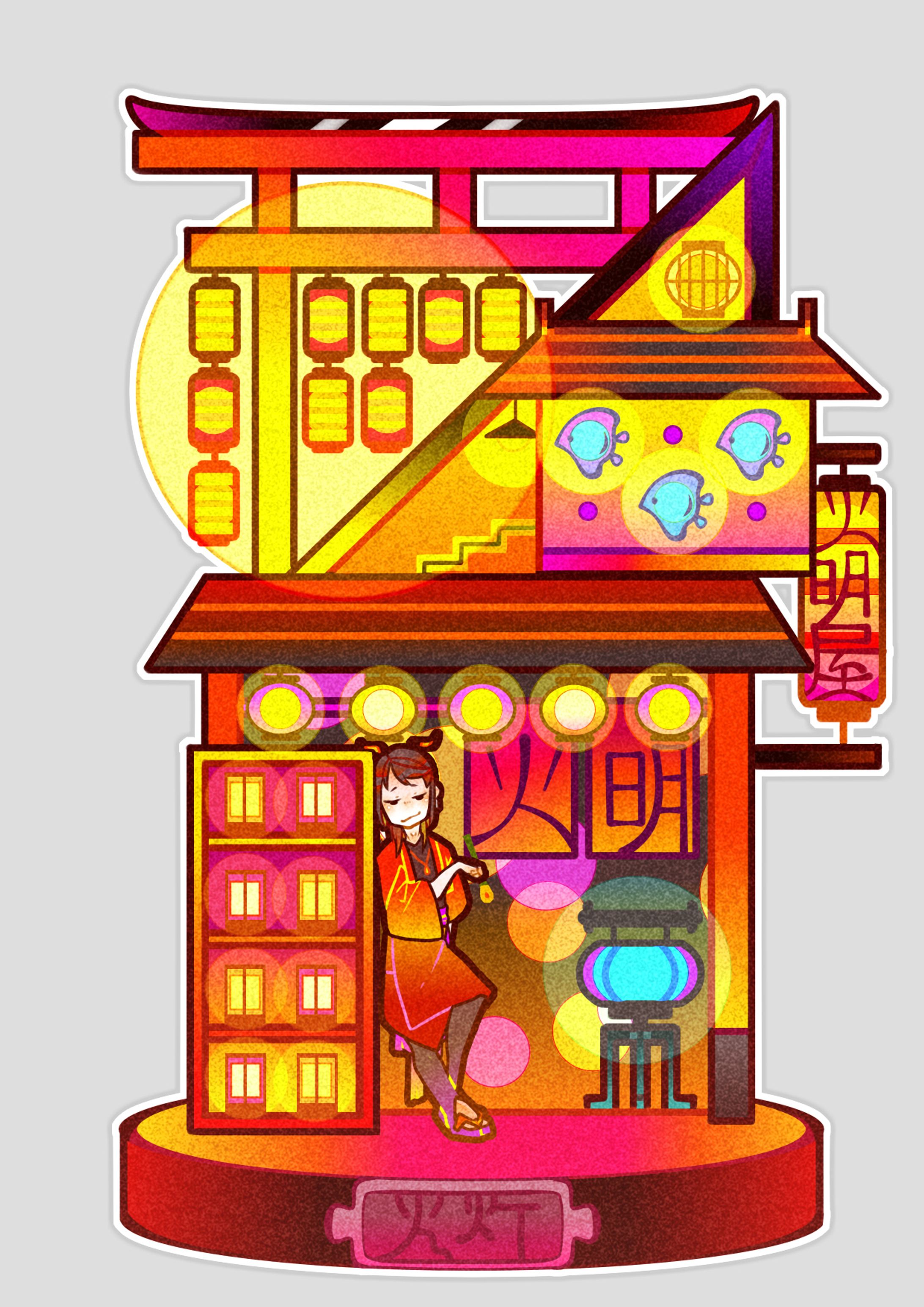 ヴィネット風絵（4種）-1