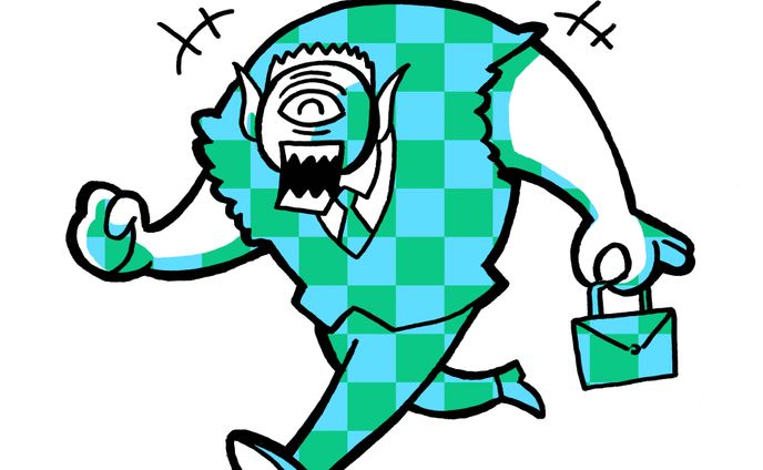 RPGモンスター風サラリーマンイラスト