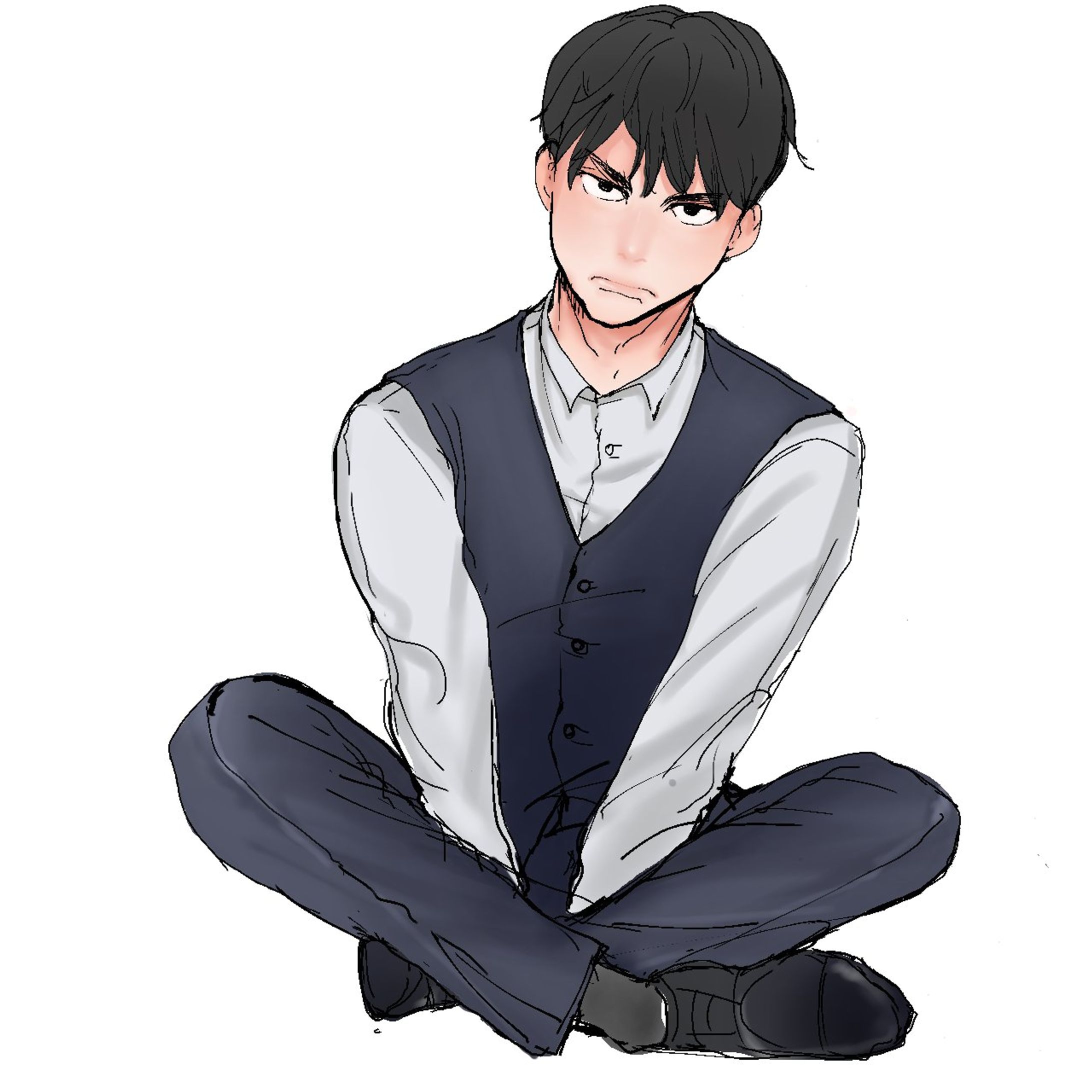 創作スーツ男子-1