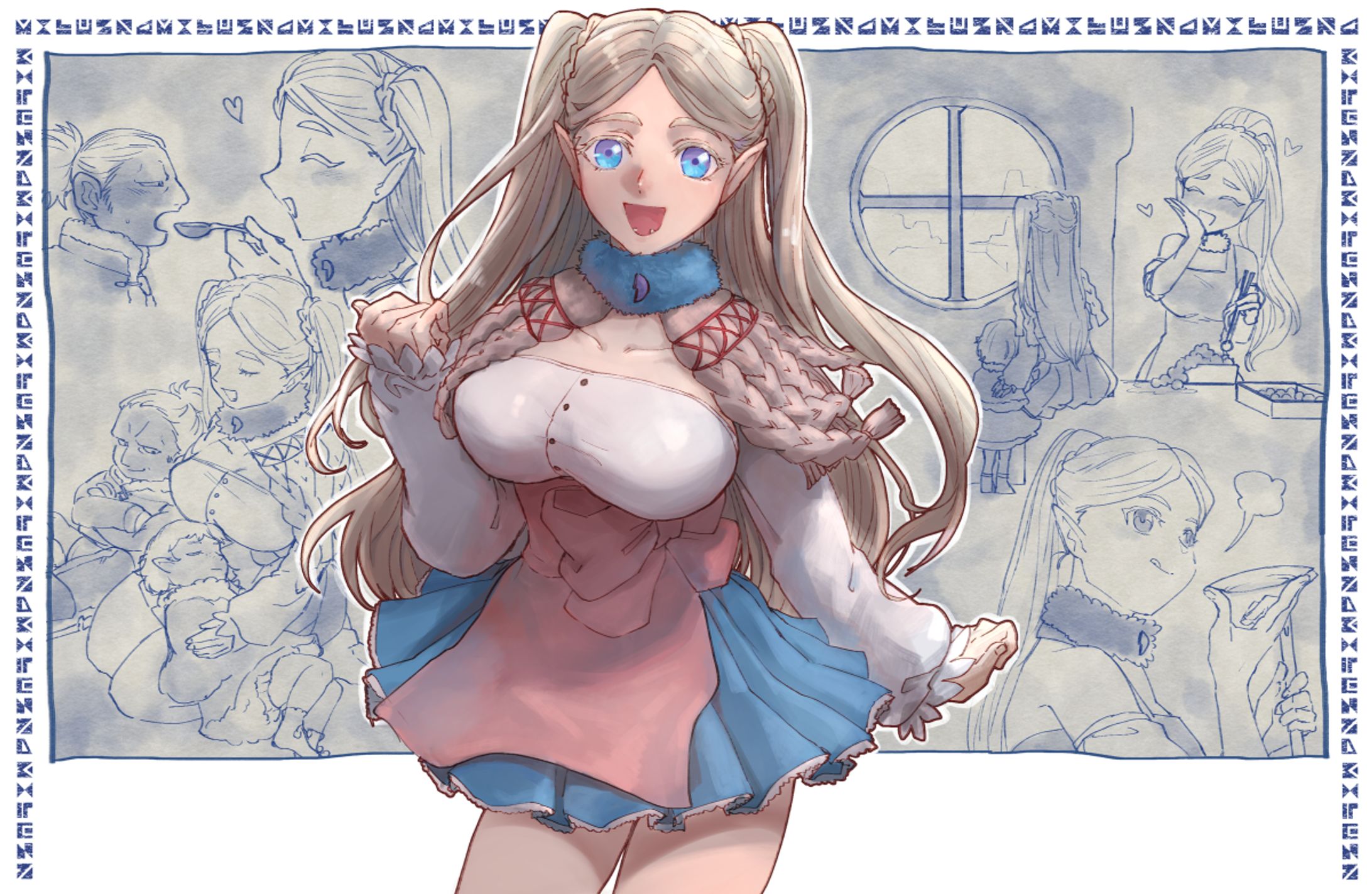 巨人族の女性のキャラクターデザイン、イラスト-1