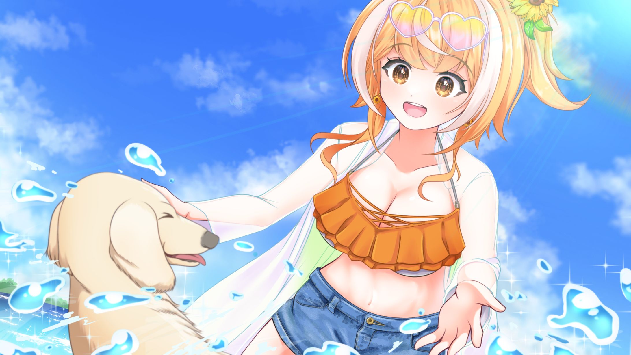 朝日奈やねさん　夏イラスト-1