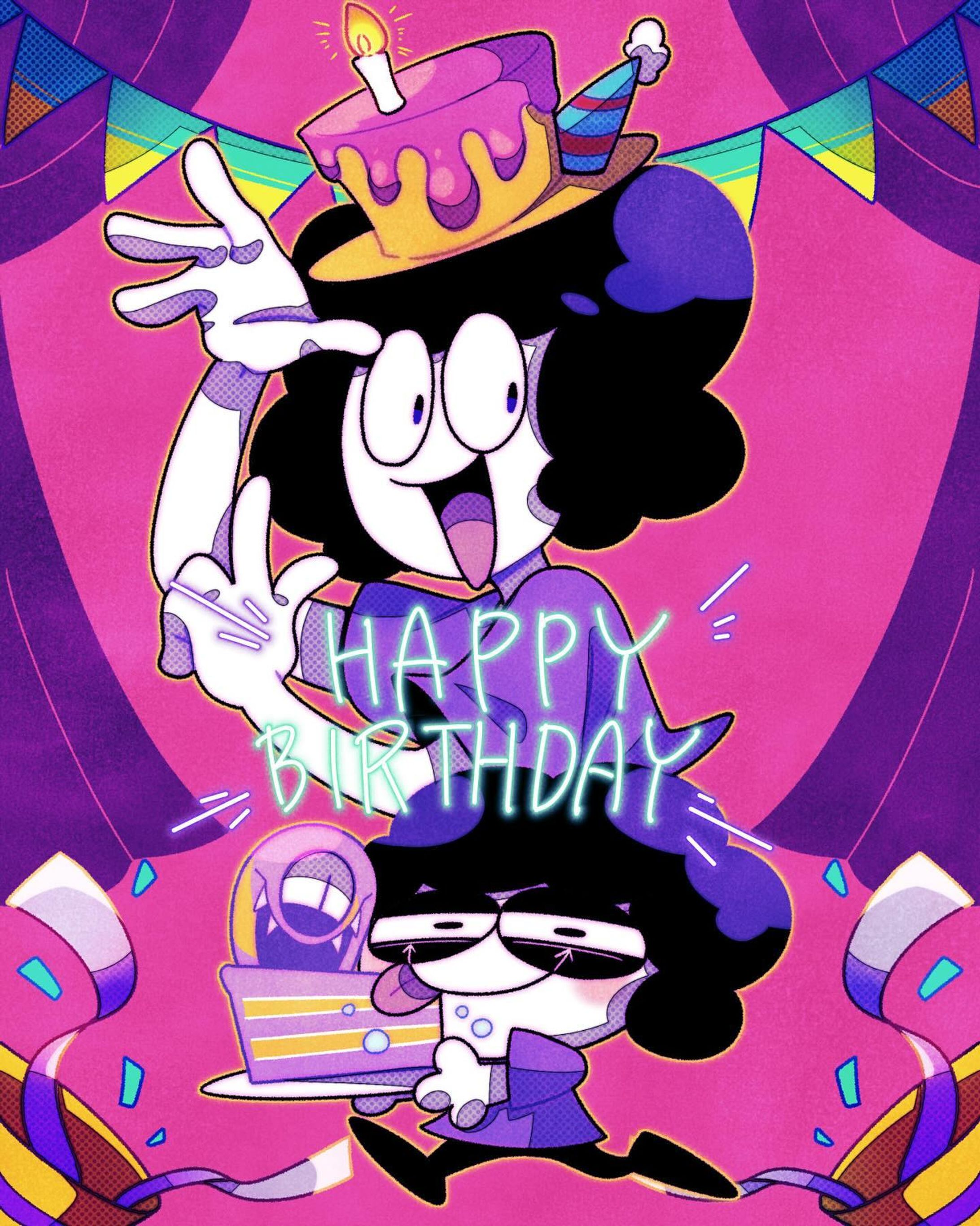 #イラスト #illustration #fanart 

A congratulatory illustration for Pelo.
happy birthday!

I am currently having a problem where my X (formerly Twitter) is not showing up in notifications or searches😭
Therefore, I will also post an illustration here.-1