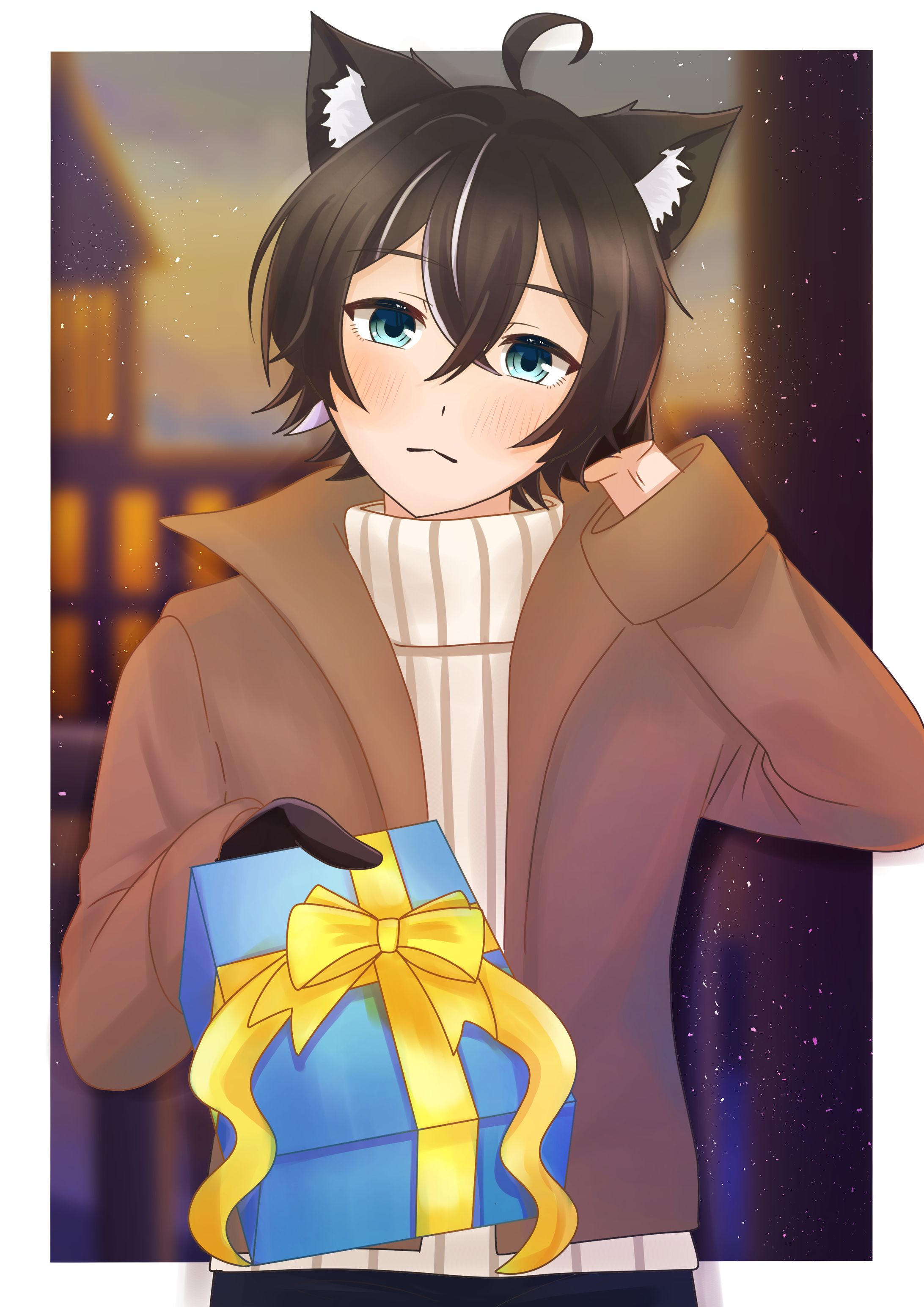 【一枚絵】犬之宮ほち様　ホワイトデーイラスト-1