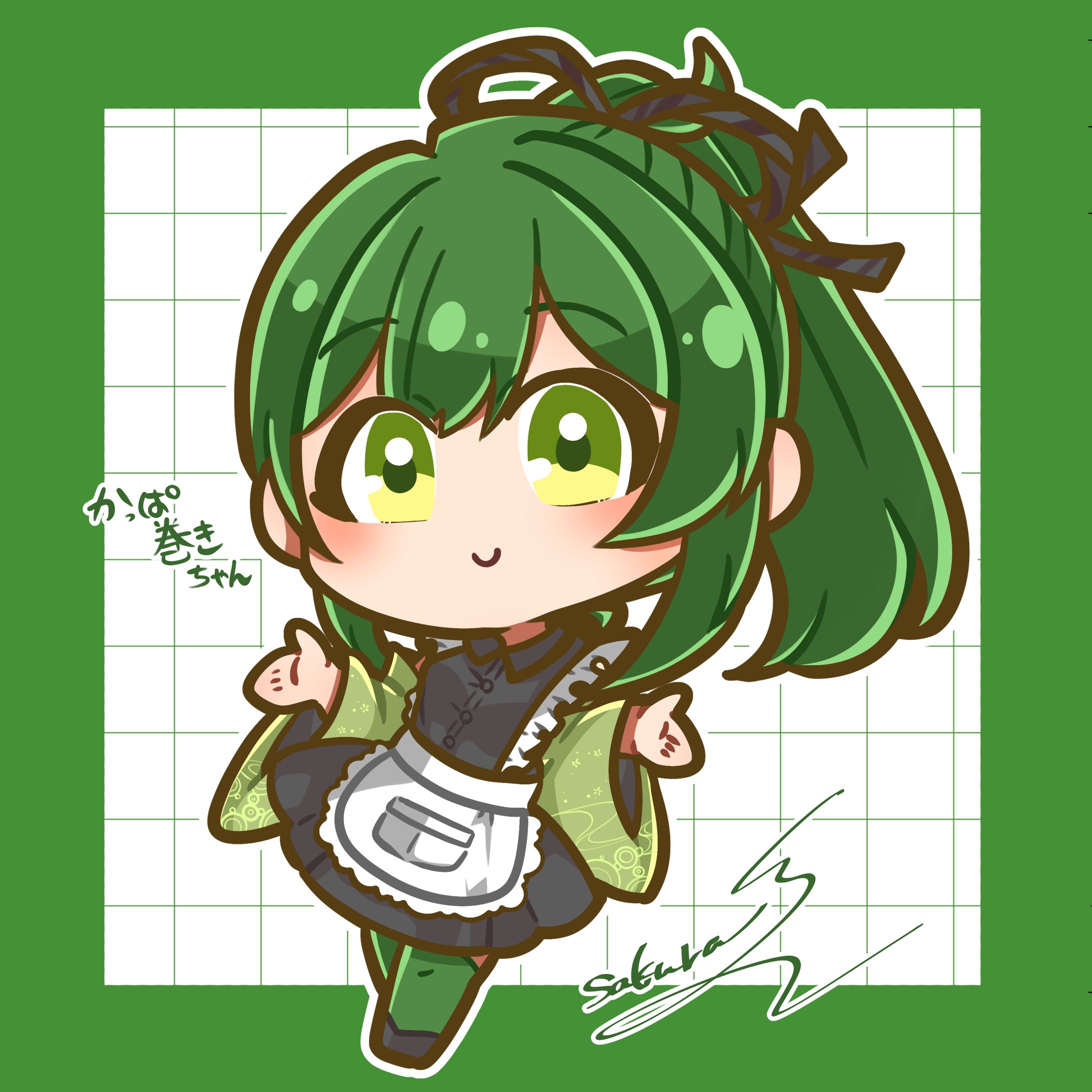 【創作】お寿司擬人化（かっぱ巻き）-1