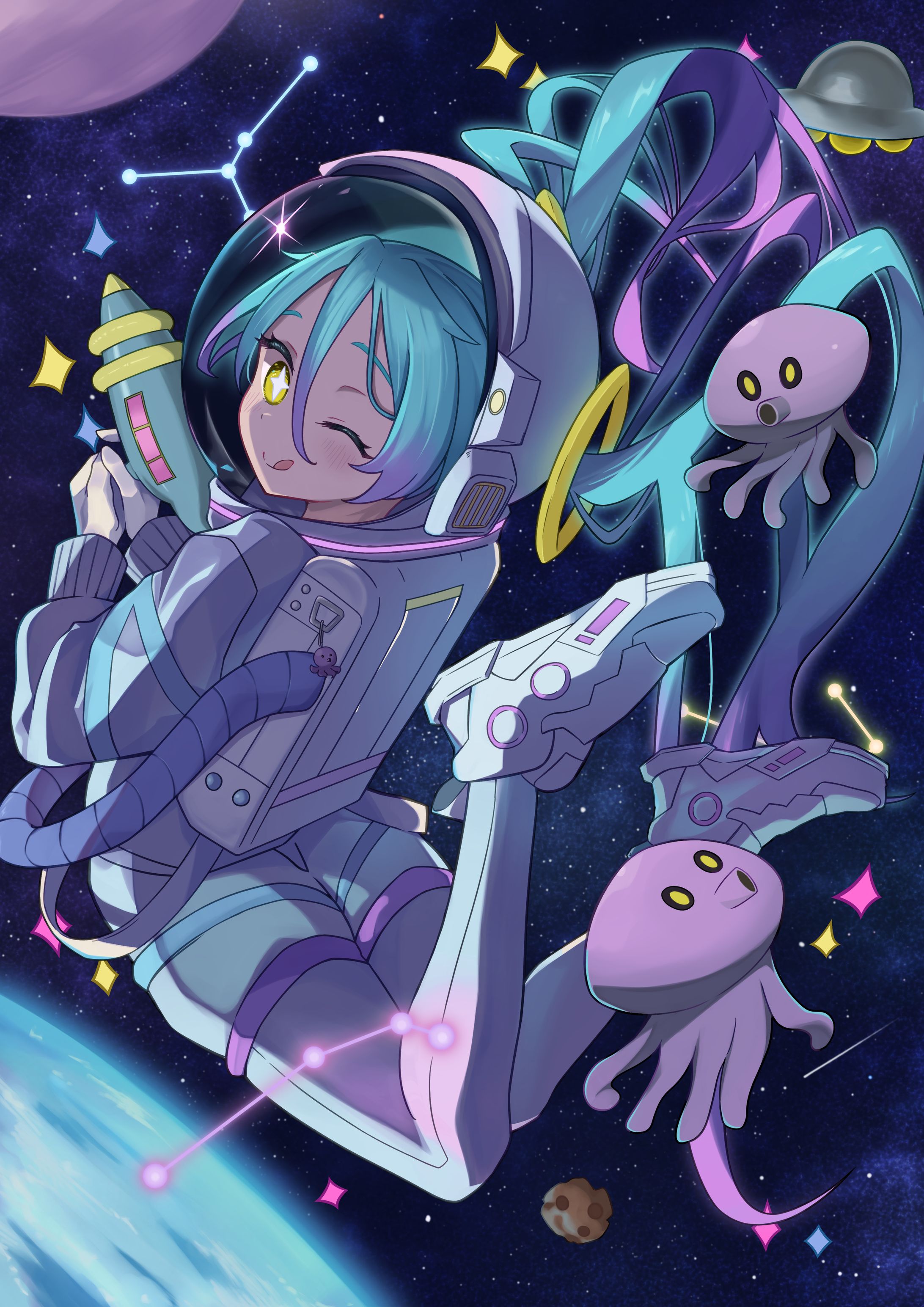 一枚イラスト　未確認探査-1