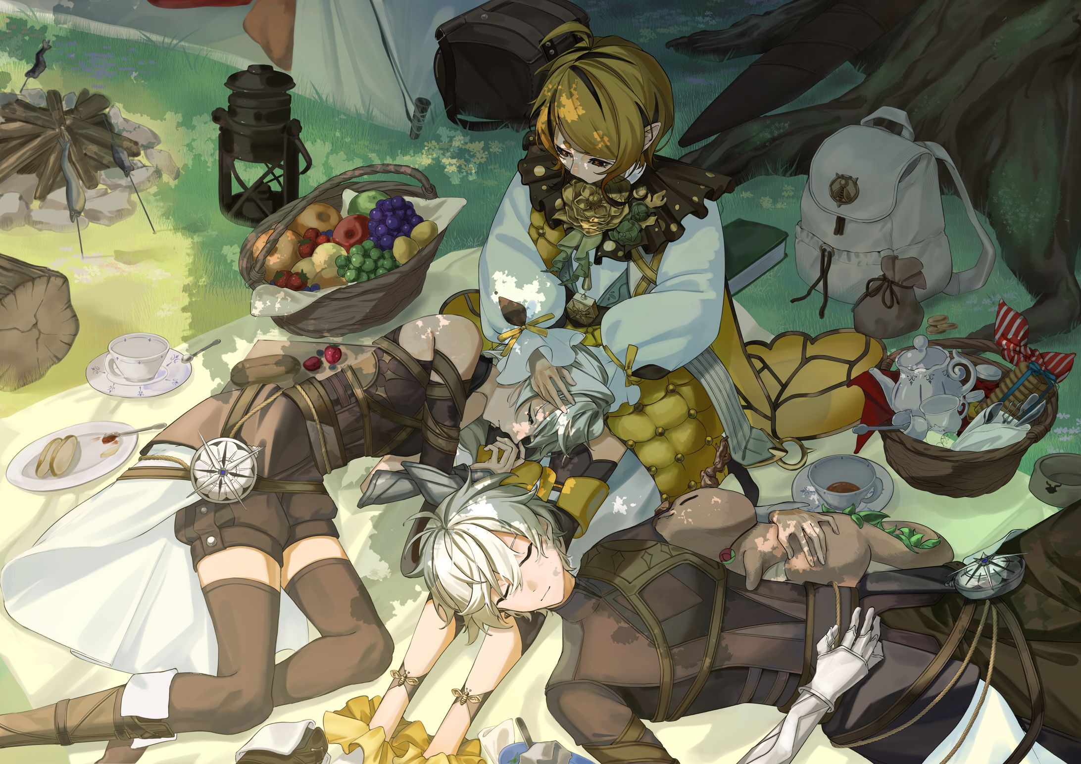 【自主制作】ファンタジーキャラクターイラスト+キャラクター設定画-1