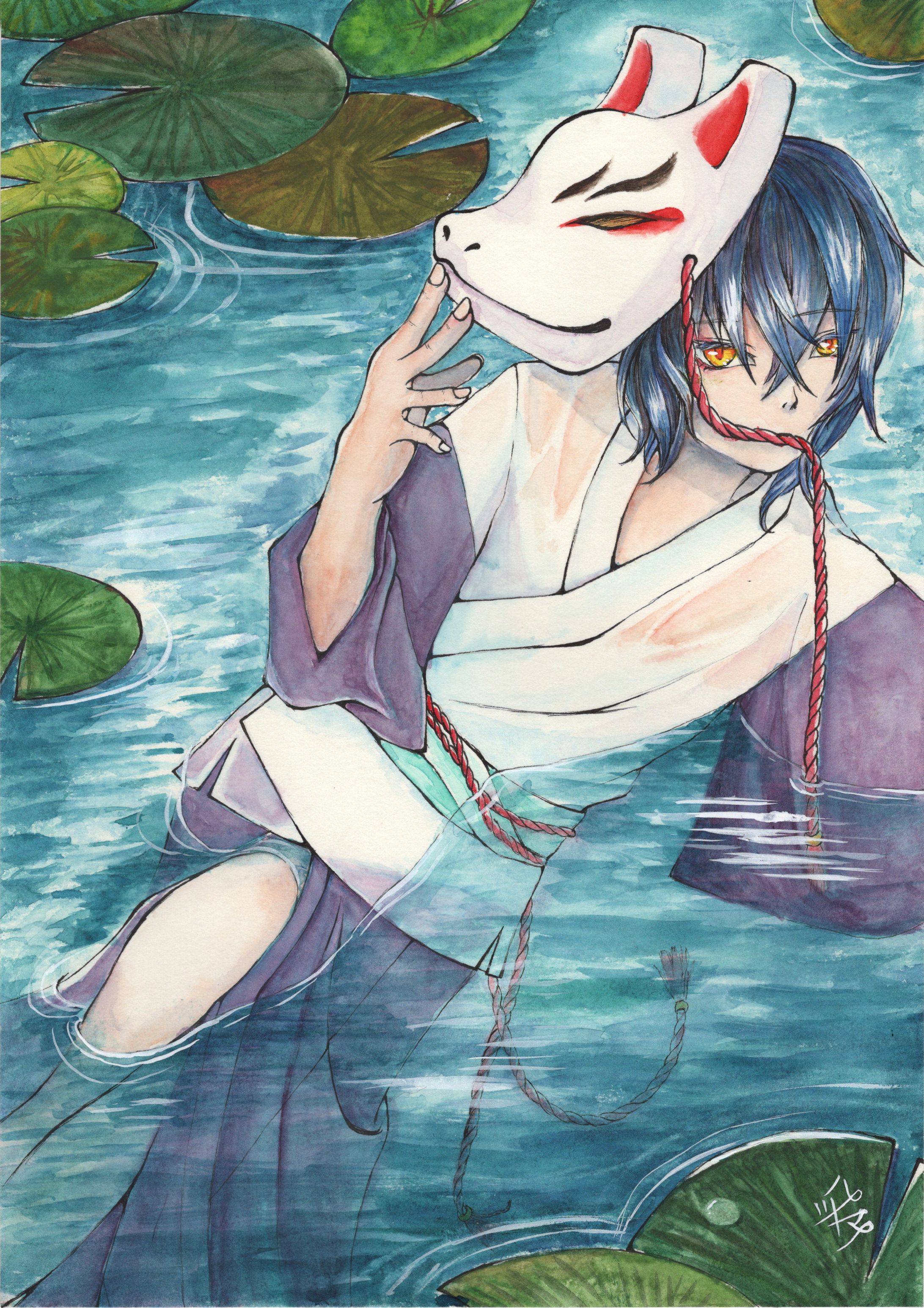 水妖（アナログ着彩）-1