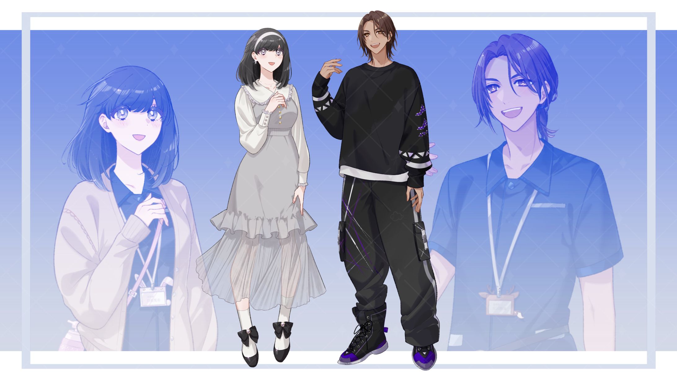 【仕事絵】全身立ち絵（＋衣装差分）-1