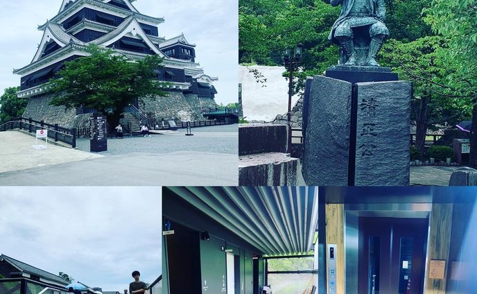 4年ぶりに熊本城に行って来ました。
前回は地震直後でしたが、今回は新しく特別見学通路が完成してました。現代の枡形虎口（エレベーター）はバリアフリーで優しく、色々な国の方が熱心に観光されていてまさに今はとても平和な城でした。鳩も来てました。
耐震のためにかなり攻めた筋交が入ってました。日本技術が光る刻。ちなみに加藤清正より、細川忠興派でして、水前寺公園に行くつもりが、時間がなくて今回行けませんでした。
熊本県へお立ち寄りの際はぜひ熊本城へ。
#熊本城
#加藤清正
#細川忠興

▼熊本城公式
＠kumamoto_catle
▼熊本城おもてなし武将隊
@kumamotojo_omotenashibushoutai