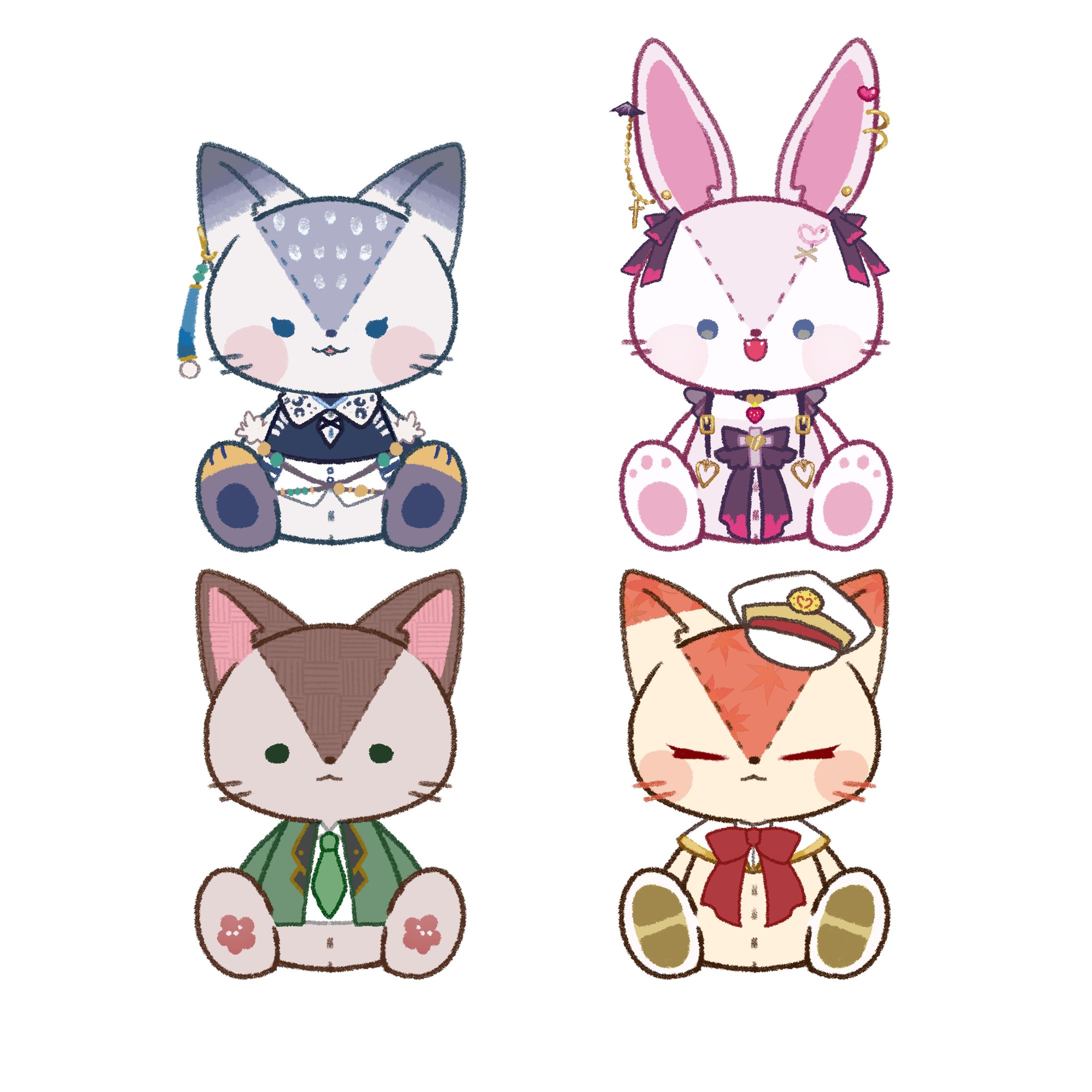 【イラスト】Vtuberさんぬいぐるみ化①-1