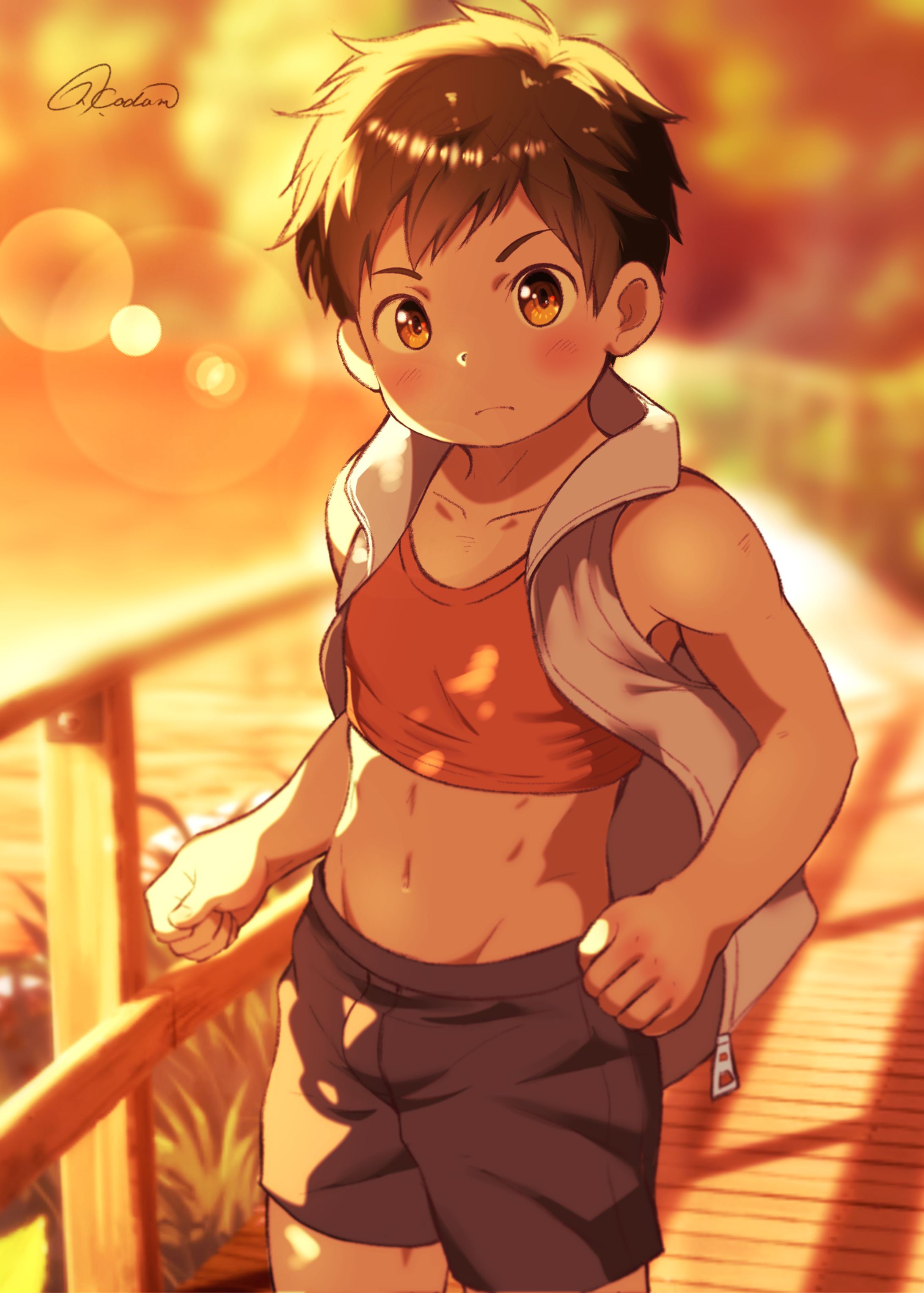 トレーニング中の少年-1