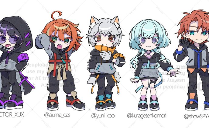 BackAlleyGaming　メンバー立ち絵