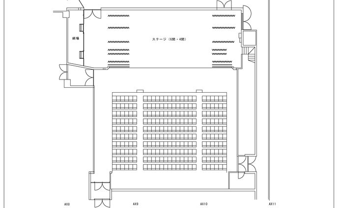 ステージ図面トレースサンプル（JW-CAD）
