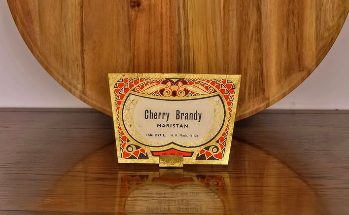 Vintage label "cherry brandy"