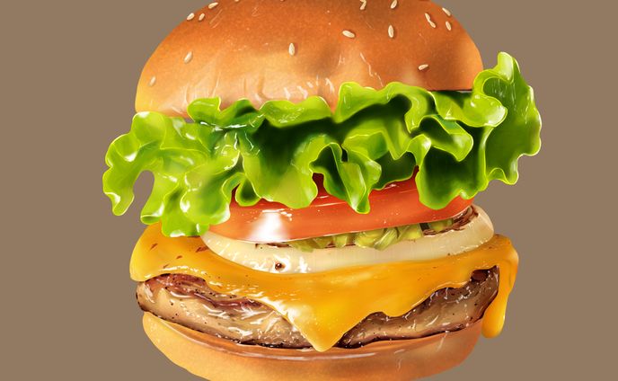 イラスト作品、食べ物イラスト