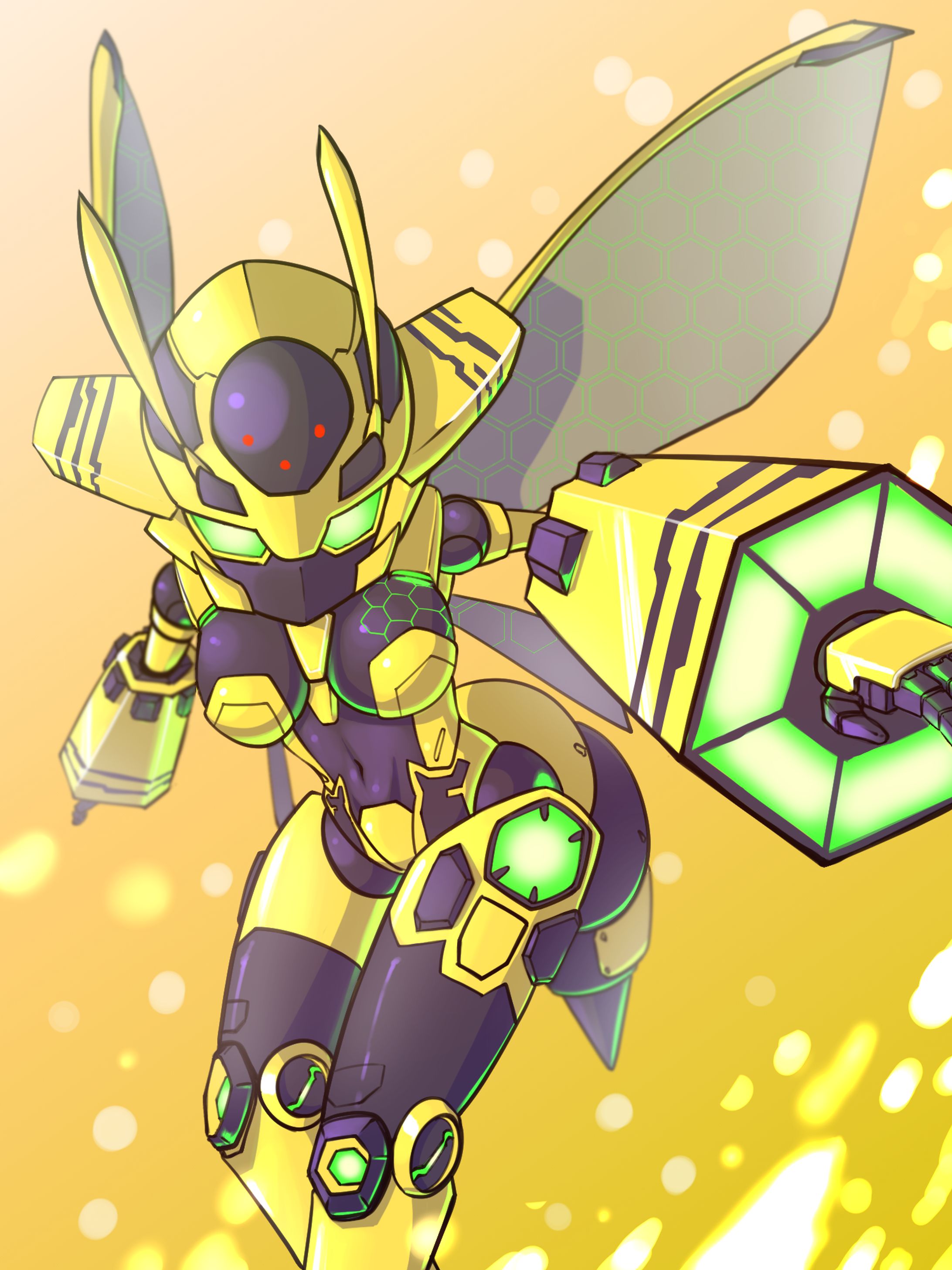 蜂モチーフロボ娘-1