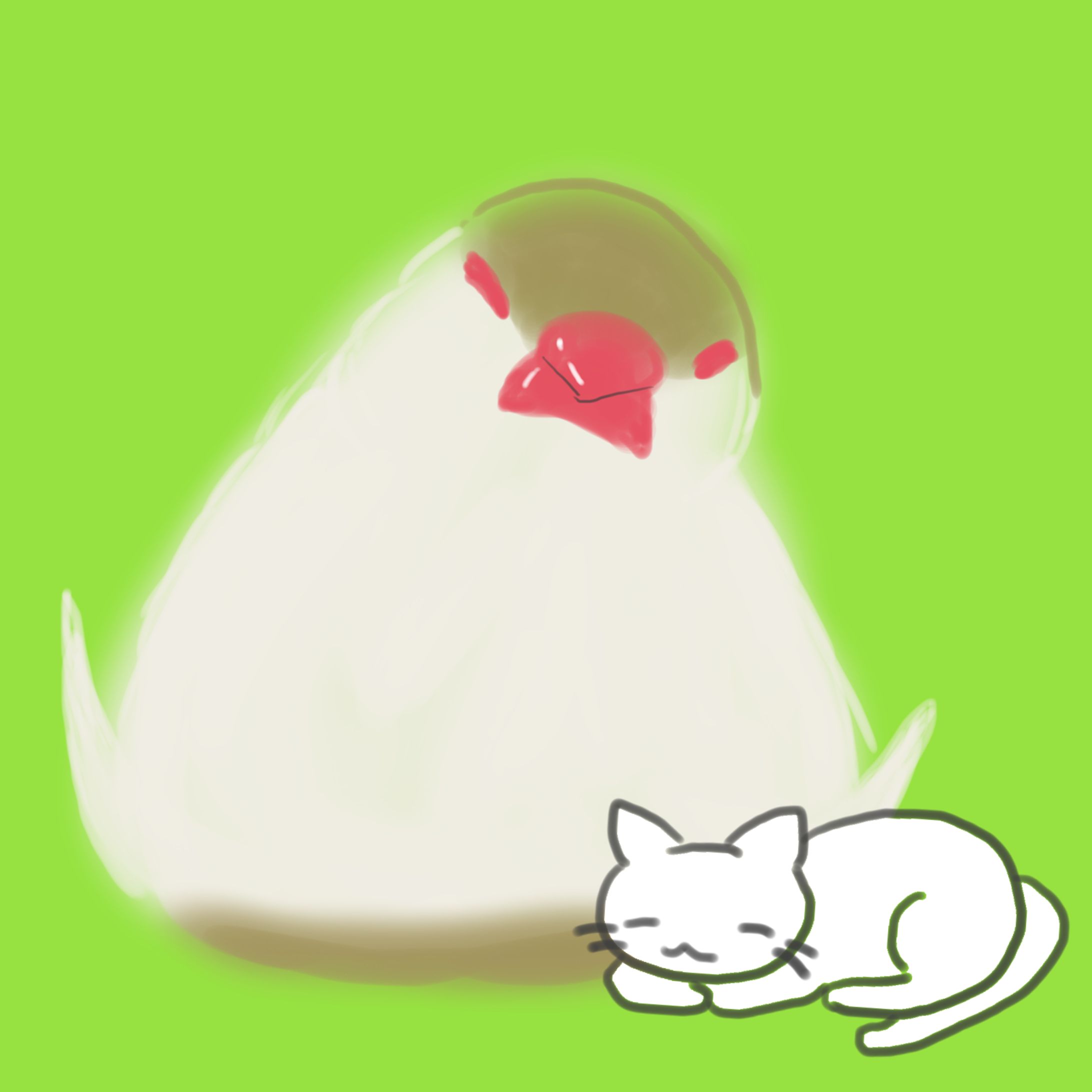 鳥とねこ-1