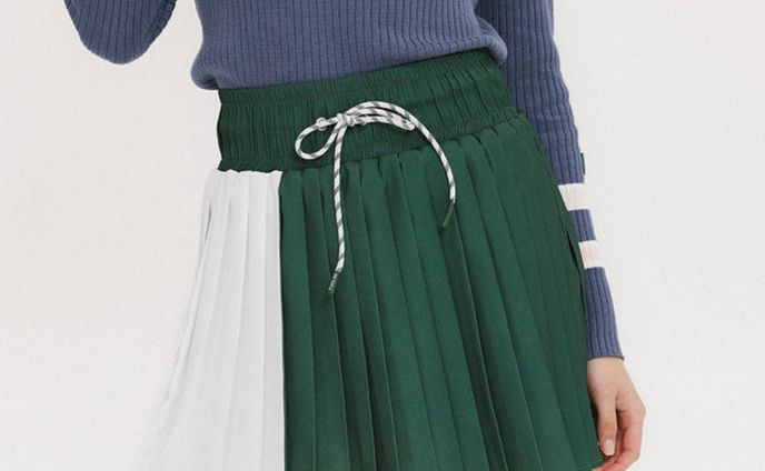 Rose Pleated Skirt - Green　￥26.200（税込）