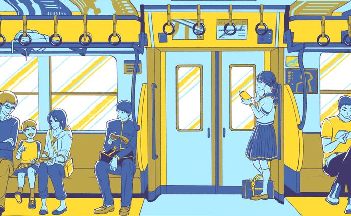 食べ物イラスト、電車