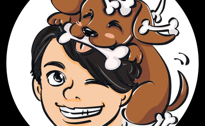 愛犬とツーショット🩵アイコン